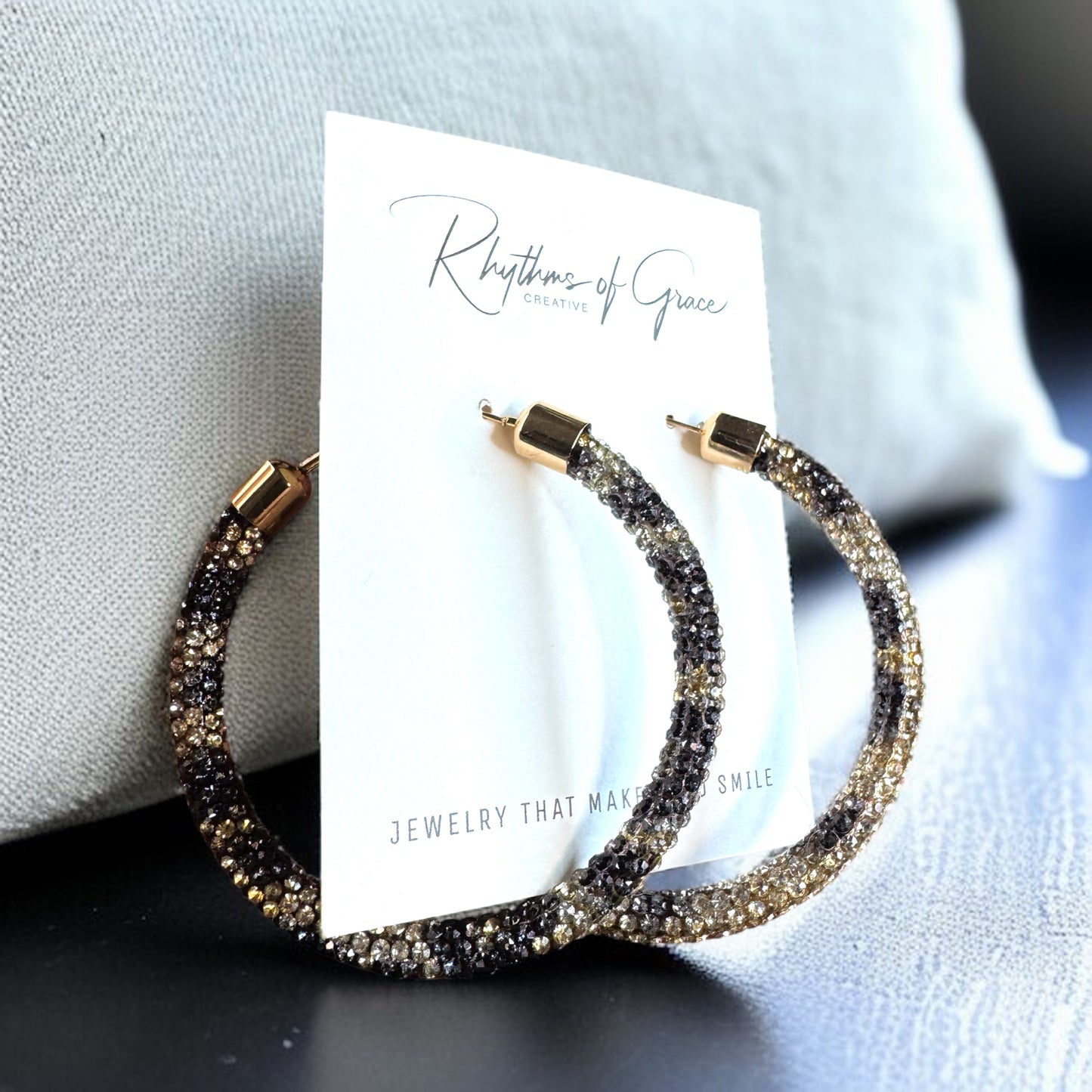 Shimmering Elegance: Multicolor Glitter Hoops