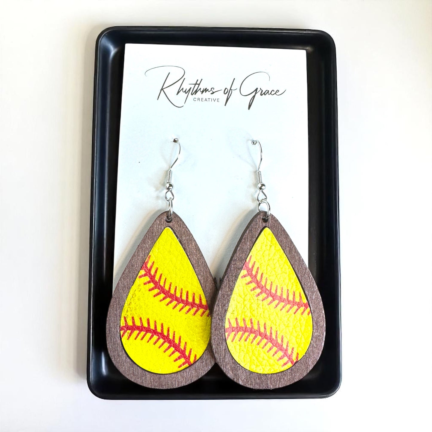 Swing into Style: Softball Dangle Earrings for the Ultimate Fan!