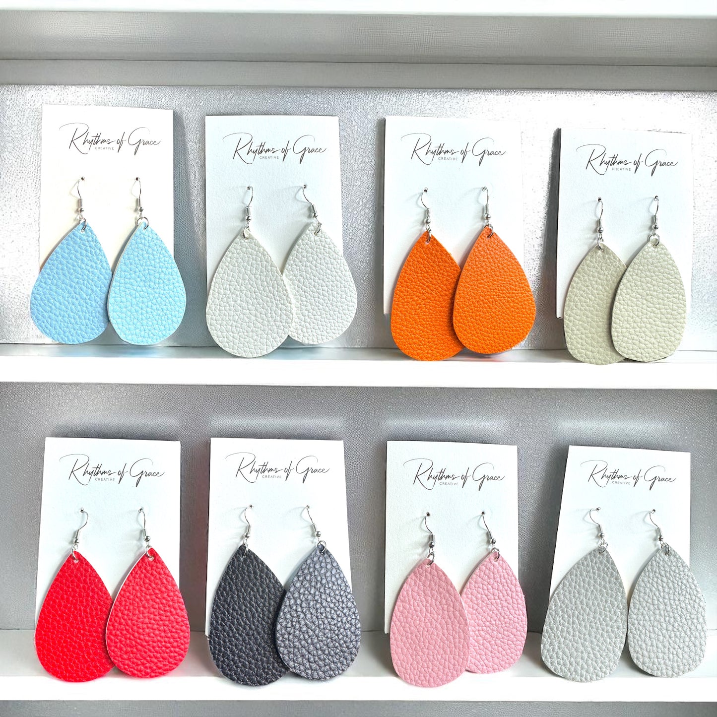Teardrop Dream Earrings: Colorful Faux Leather Dangles for Every Occasion!