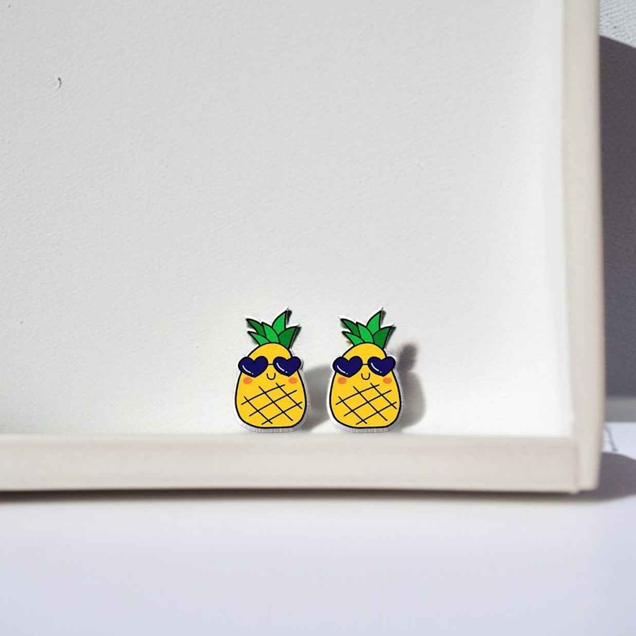 Pineapple Paradise: Handmade Food Stud Earrings 🍍