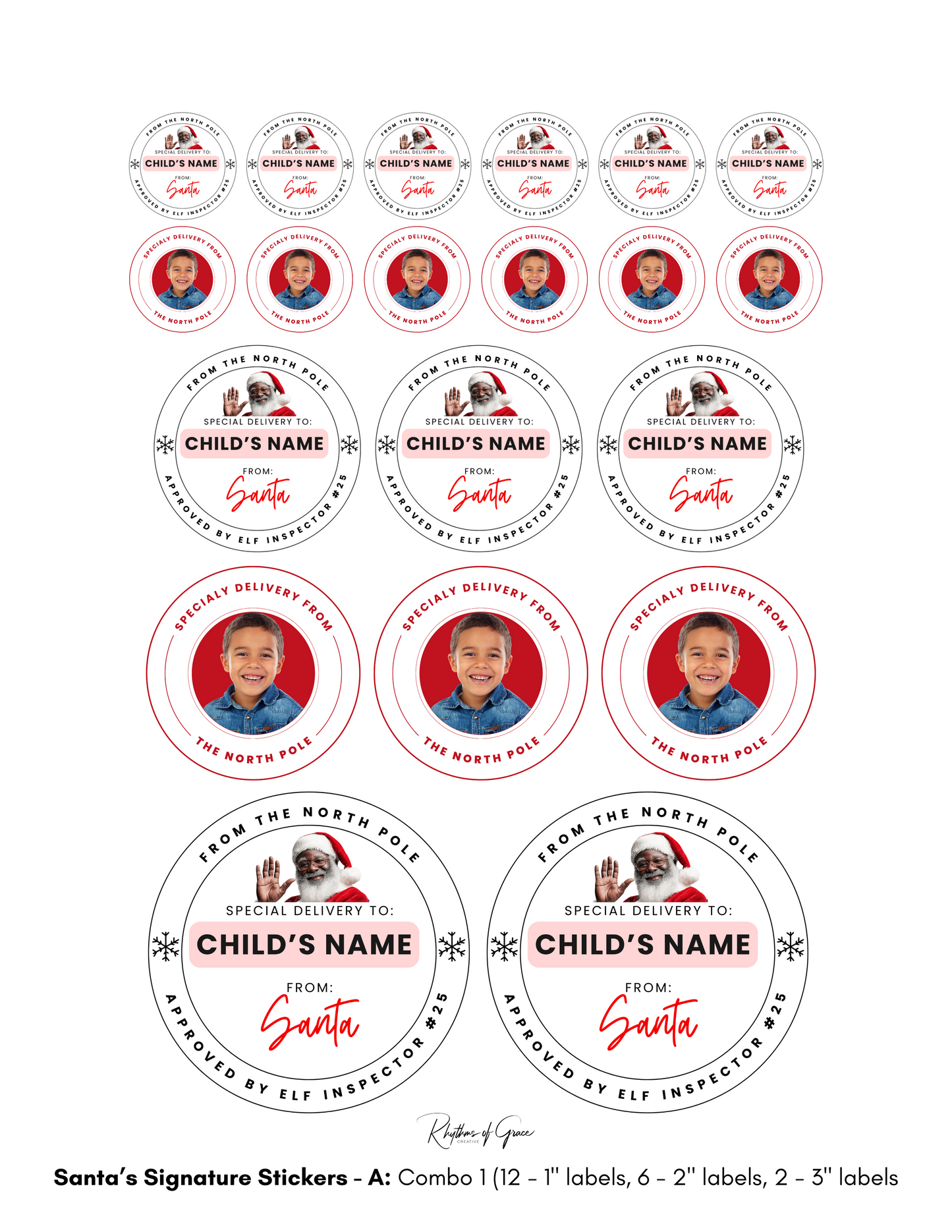 Personalized Santa Gift Tags – Custom North Pole Express Labels, Waterproof Christmas Stickers, Santa’s Workshop & Holiday Name Tags