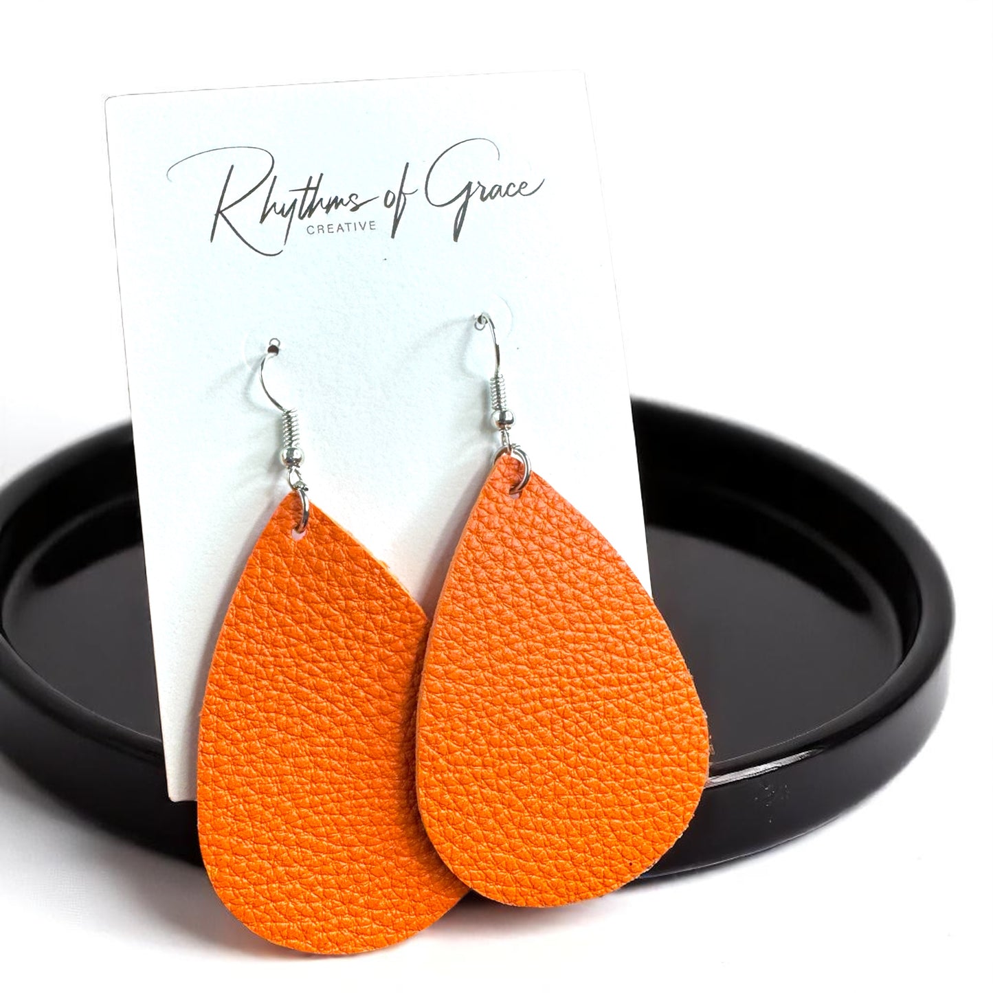 Teardrop Dream Earrings: Colorful Faux Leather Dangles for Every Occasion!