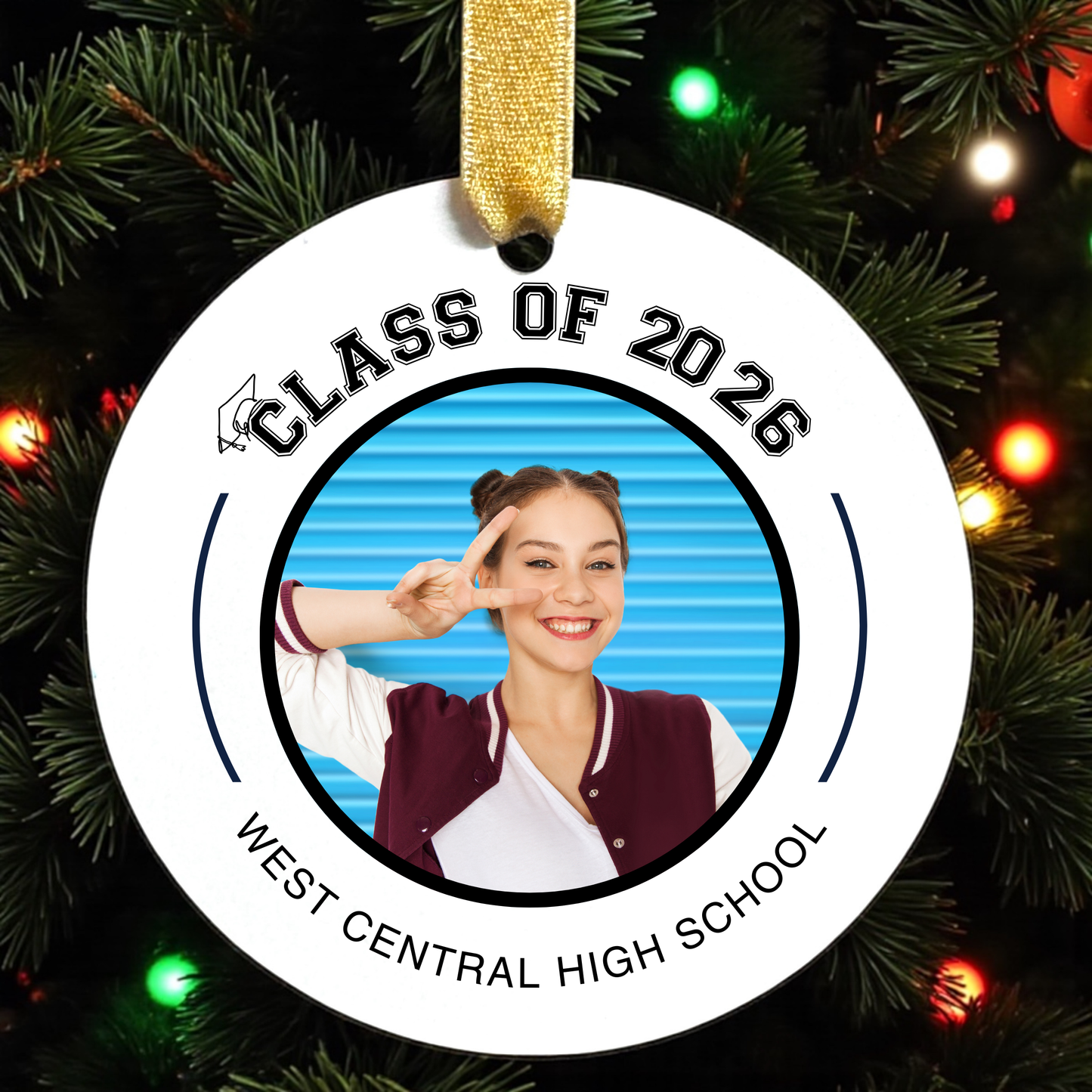 Class of 2026 Senior Photo Ornament | Personalized Christmas Keepsake