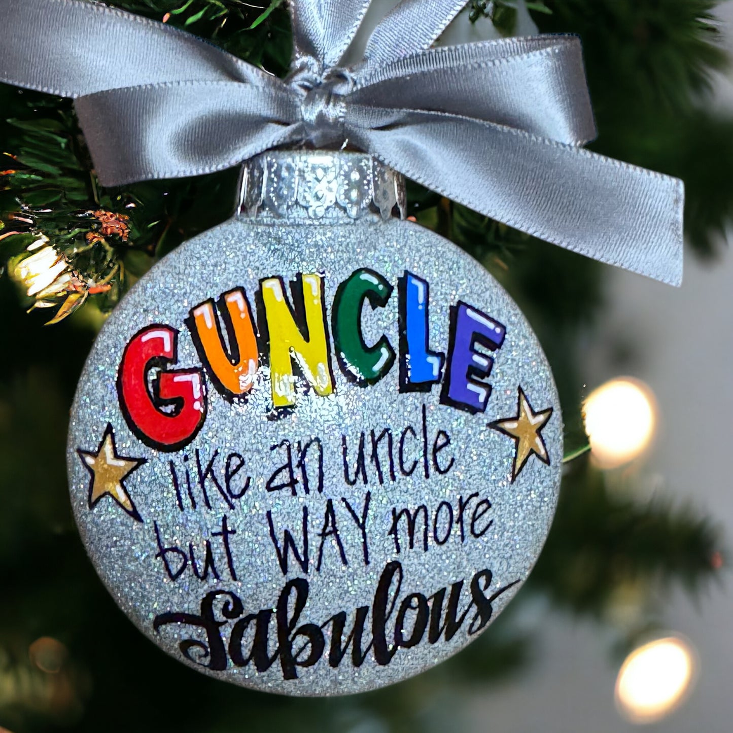 Christmas Ornament: GUNCLE – Your Fabulous Holiday Sidekick!
