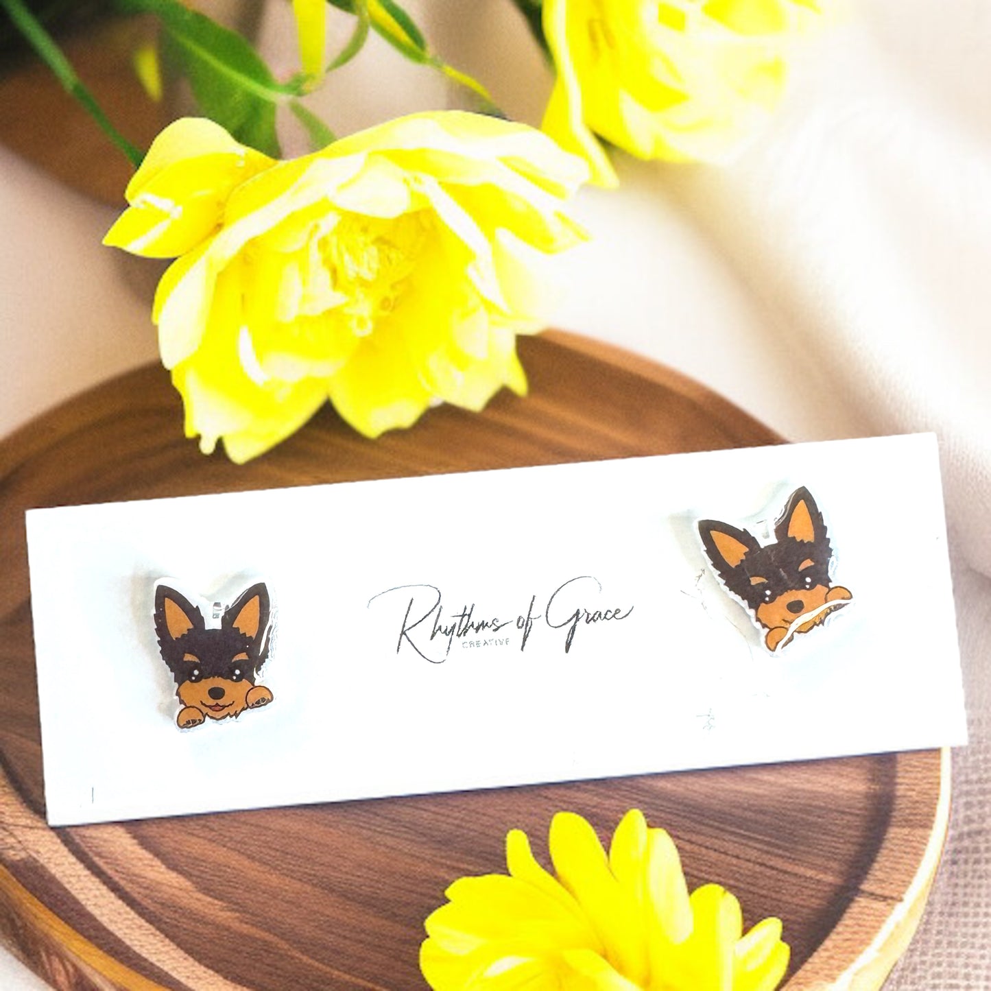 Woof-tastic Yorkie Stud Earrings - Wear Your Love for Paws!