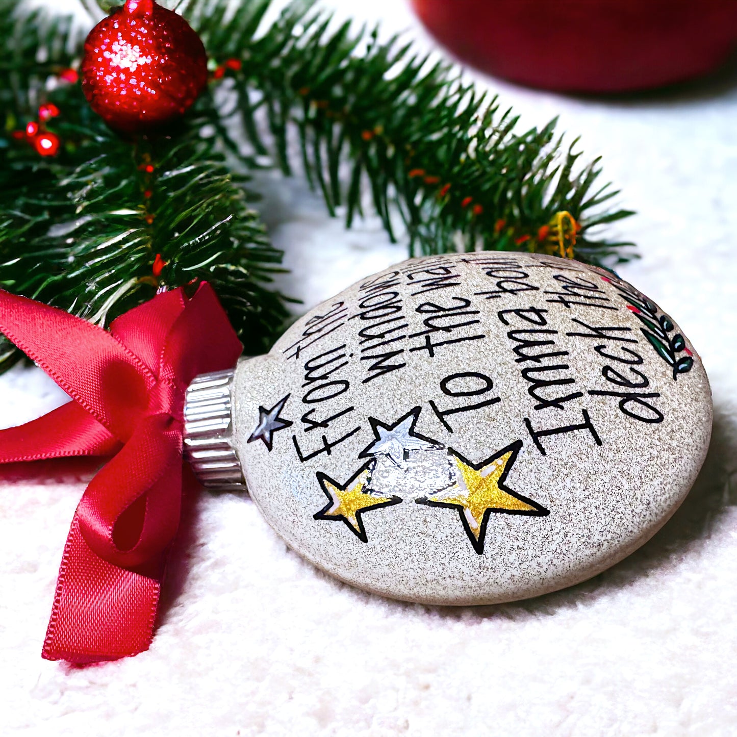 Christmas Ornament - "From the Windows to the Walls, Imma 'Bout to Deck the Halls"