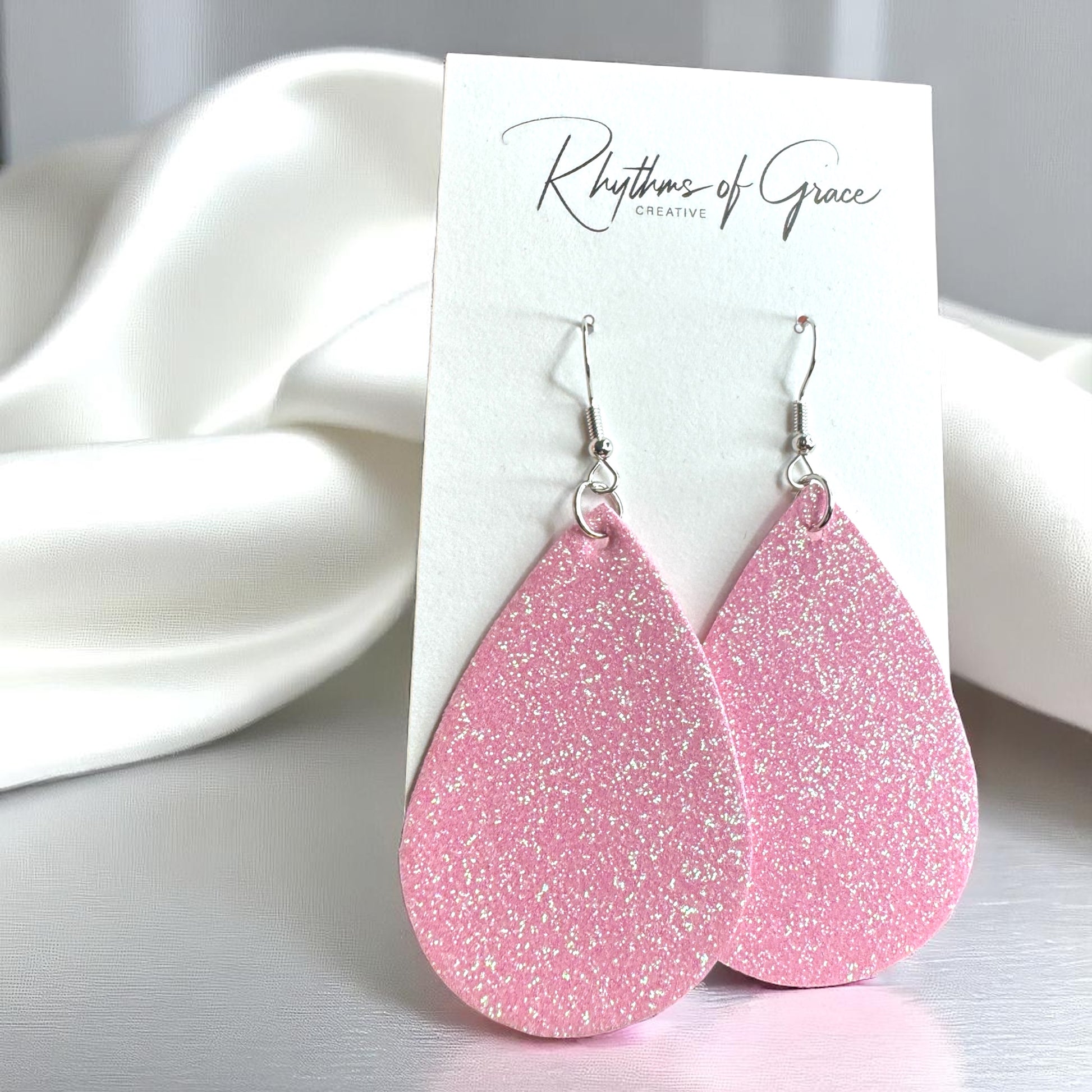 Sparkle & Shine: Glitter Teardrop Dangle Earrings ✨ - Rhythms of Grace Creative