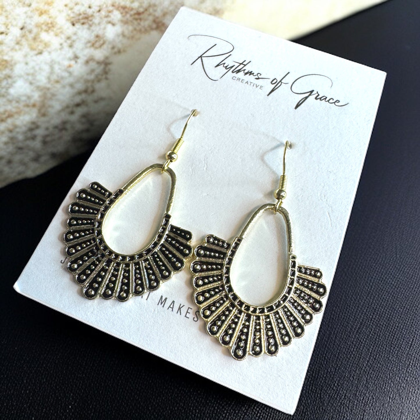 Dissent Earrings – Channel Your Inner RBG with Bold Elegance!