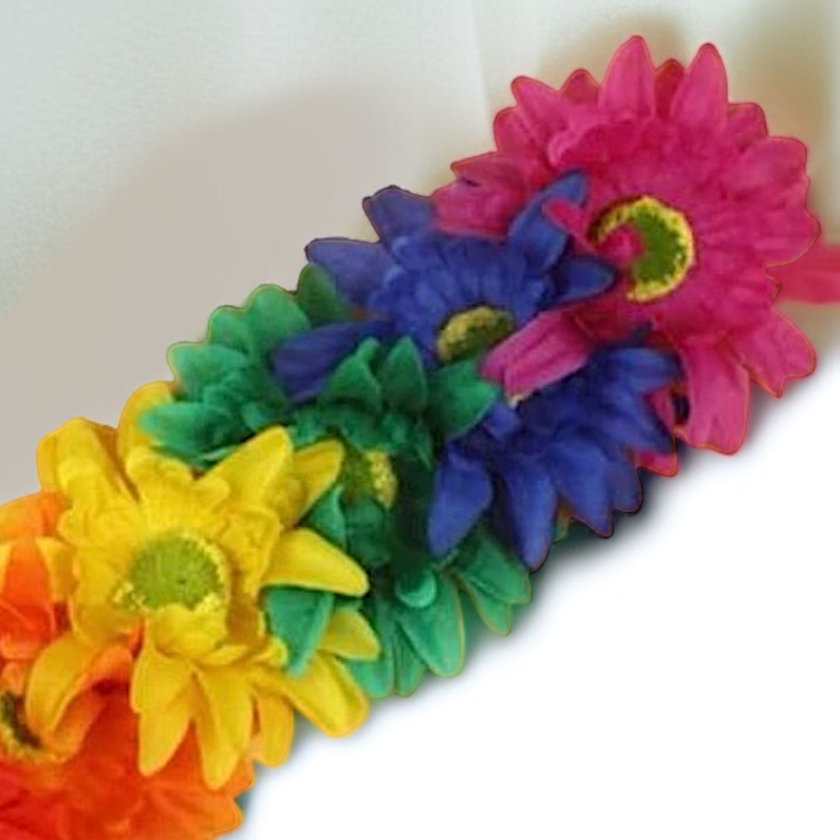 Rainbow Flower Headband - Colorful Floral Headpiece - Rhythms of Grace Creative