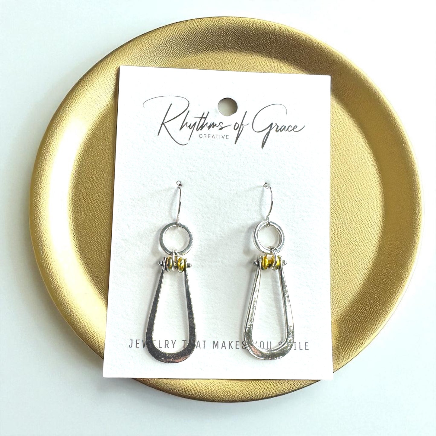 Day to Night Dazzle โ Silver & Gold Dangle Earrings