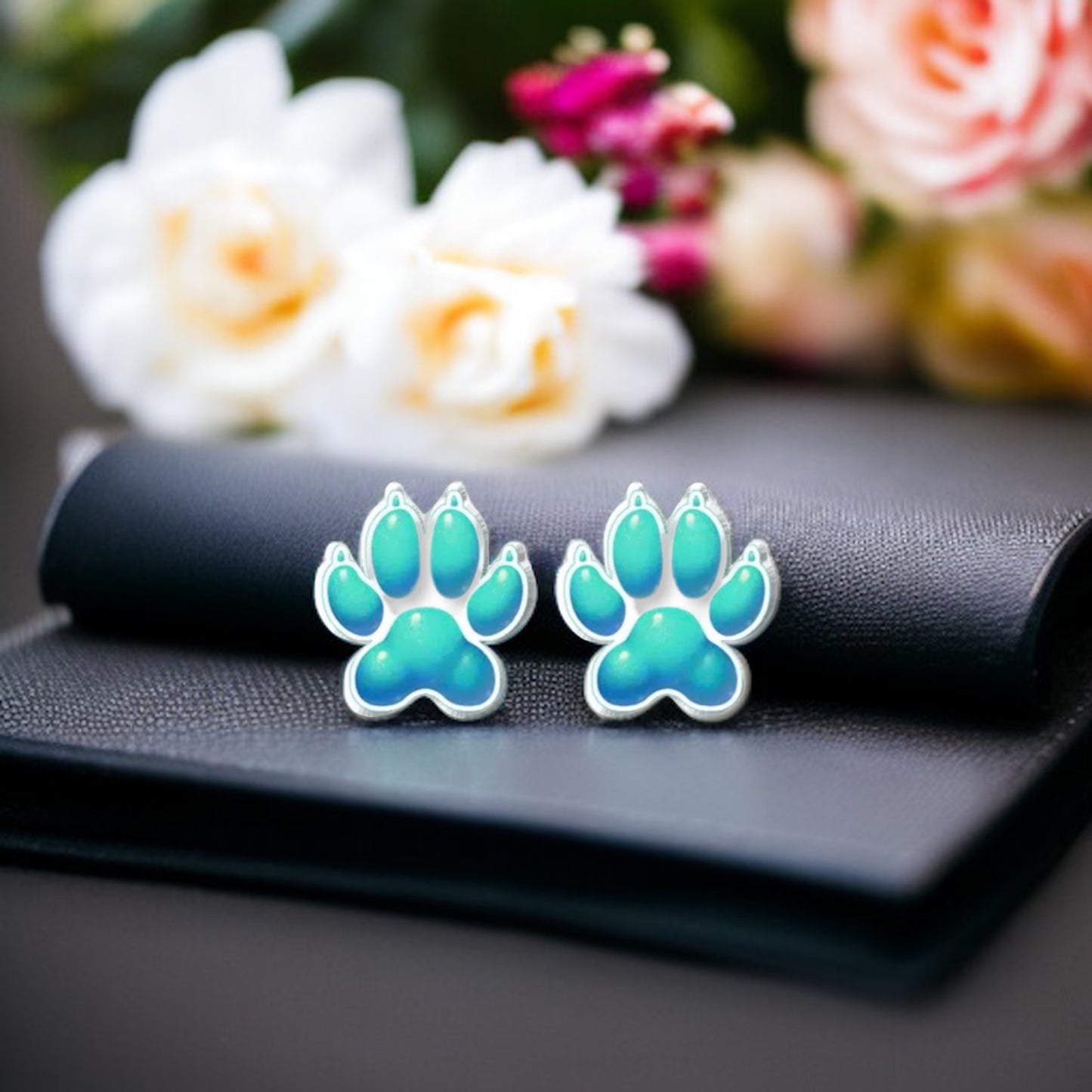Vibrant Paw Print Studs – A Pawfect Gift! 🐾 10 Colors Available!