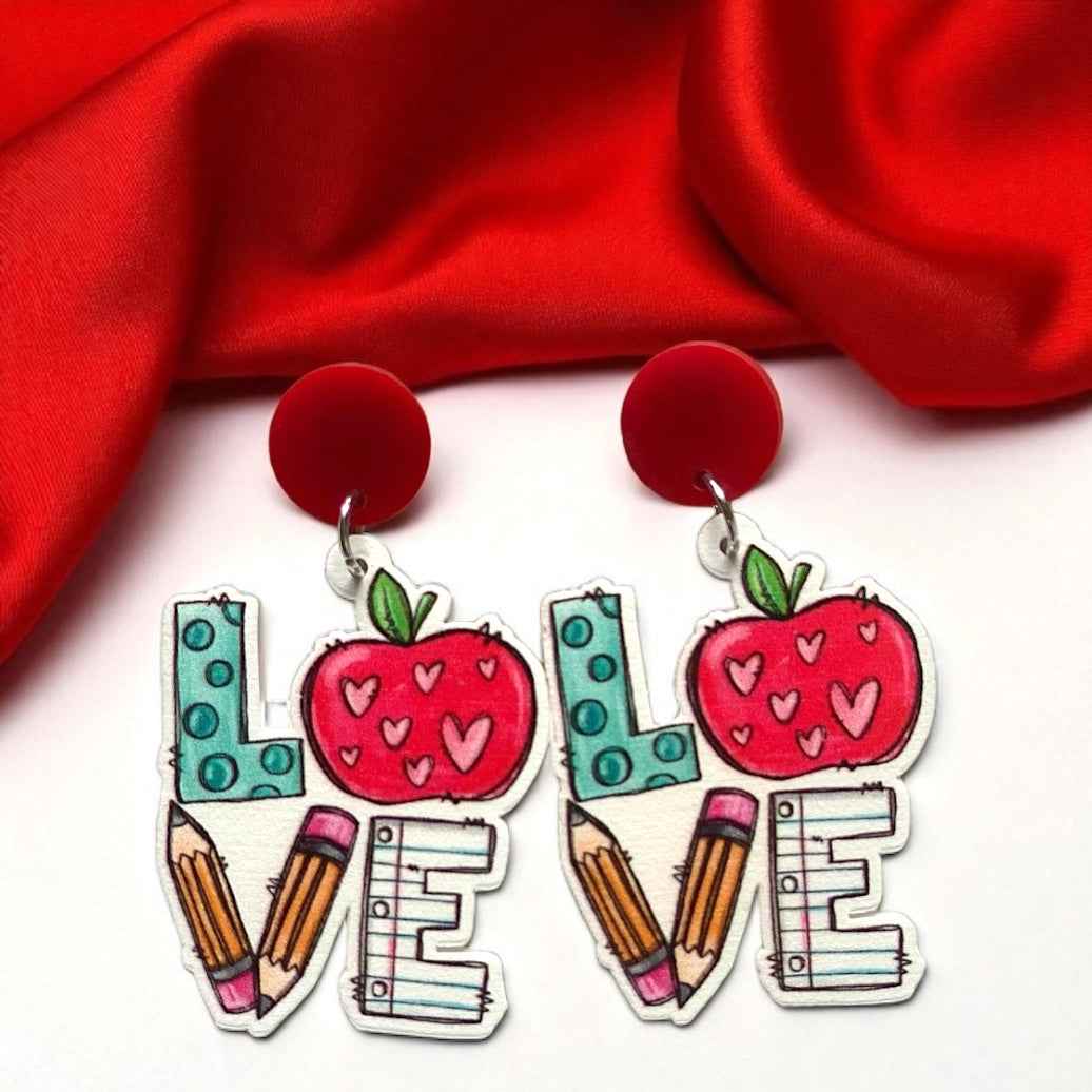 Chic & Cheerful: ‘I Love Teaching’ Earrings!
