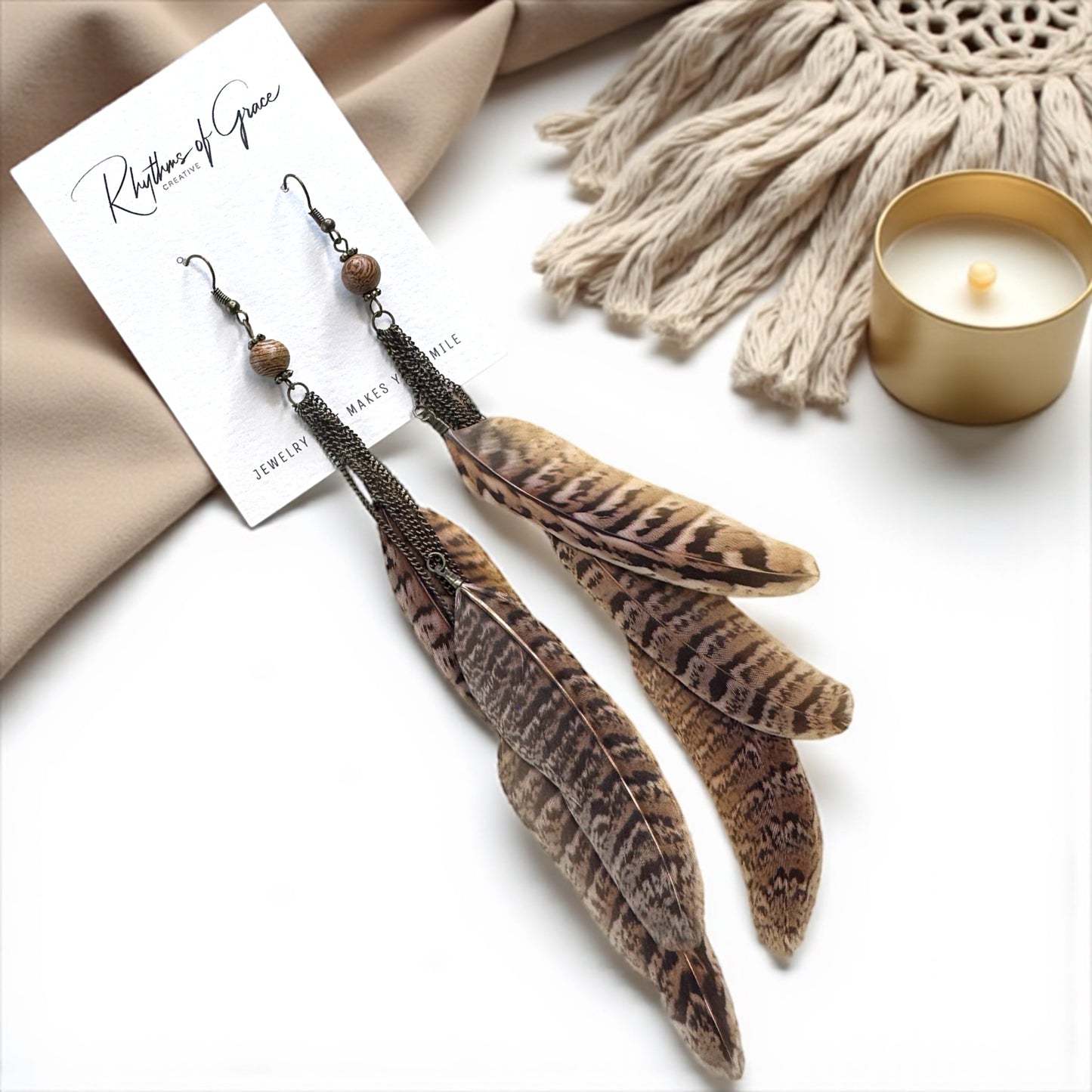 Boho Chic Feathered Dangle Earrings - Wild & Free Country Vibes!