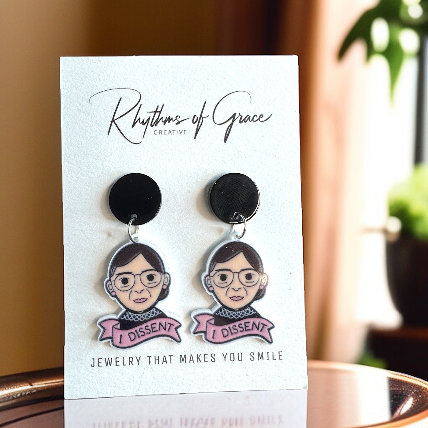RBG Dangle Earrings: Wear Your Dissent in Style!