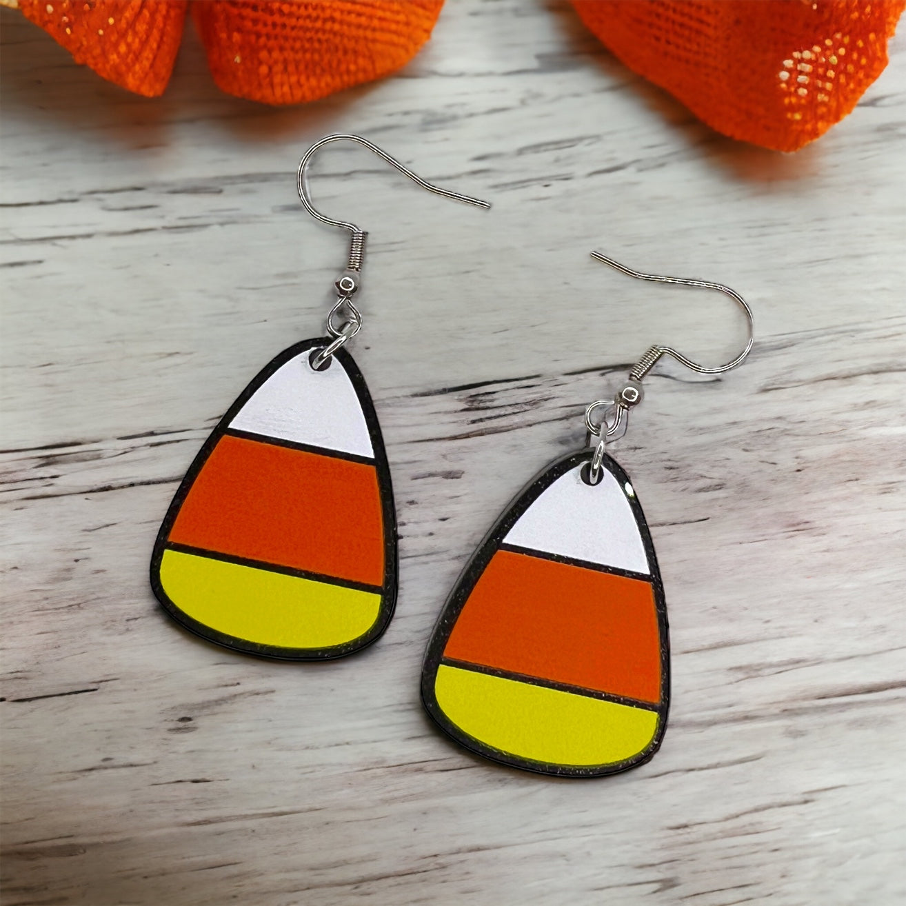 Not So Scary, Just So Sweet – Candy Corn Halloween Earrings - Rhythms of Grace Creative