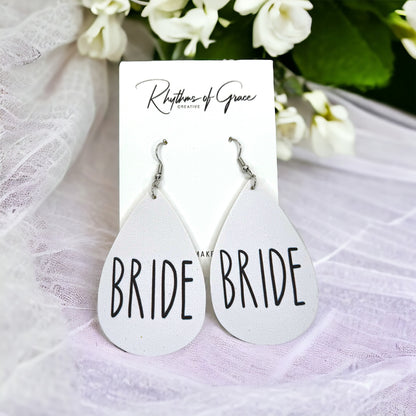 Bride Earrings - Bridal Shower, Bridal Accessories, Bridal Earrings, Engagement Party, Honeymoon, Bridal Earrings, Bridal Accessories, Bride Tribe, Bachelorette
