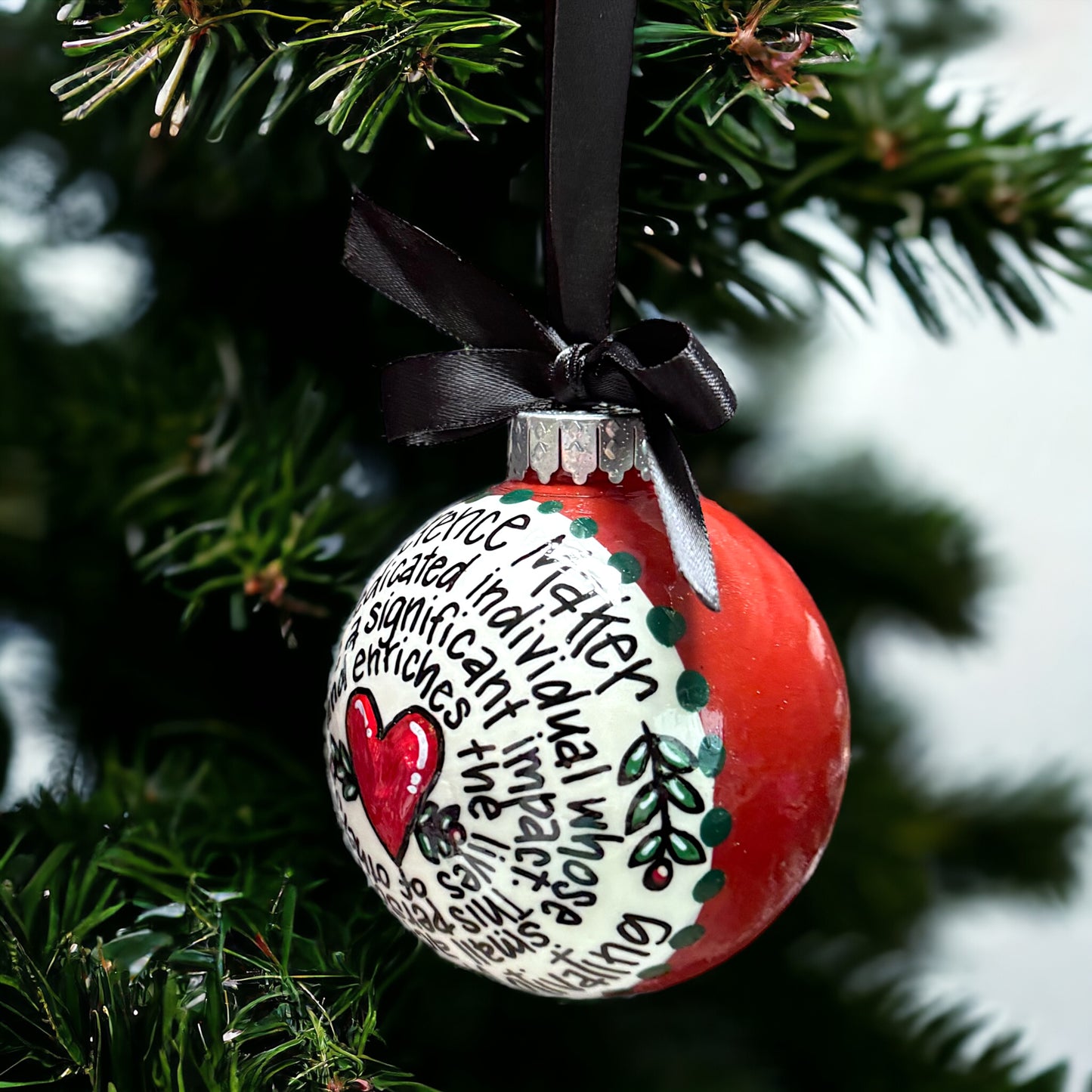 Difference Maker Christmas Ornament – Hand-Painted Acrylic Gift for Inspiration & Motivation!