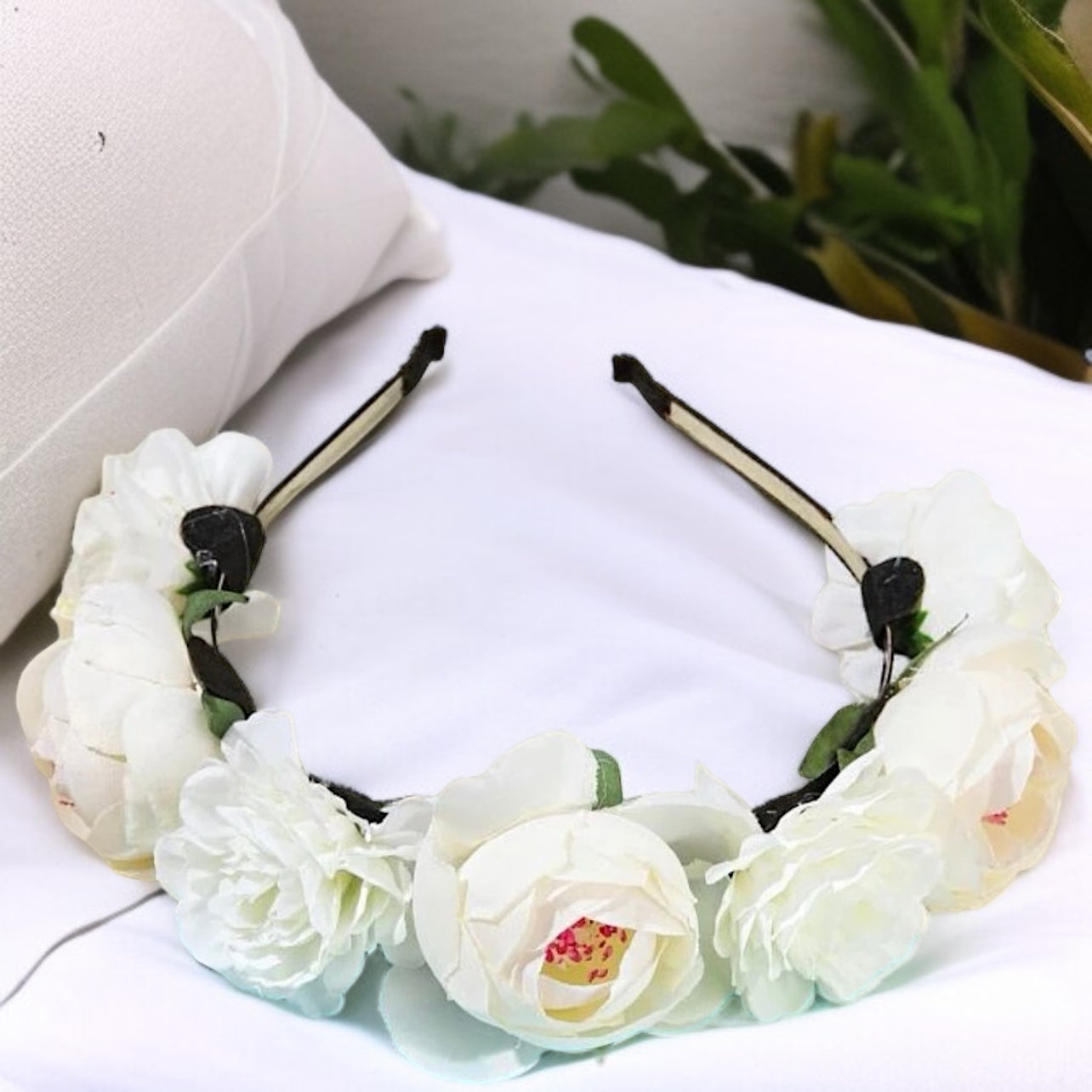 Blooming Beauty: White Flower Headband for the Perfect Boho Chic Look! - Rhythms of Grace Creative