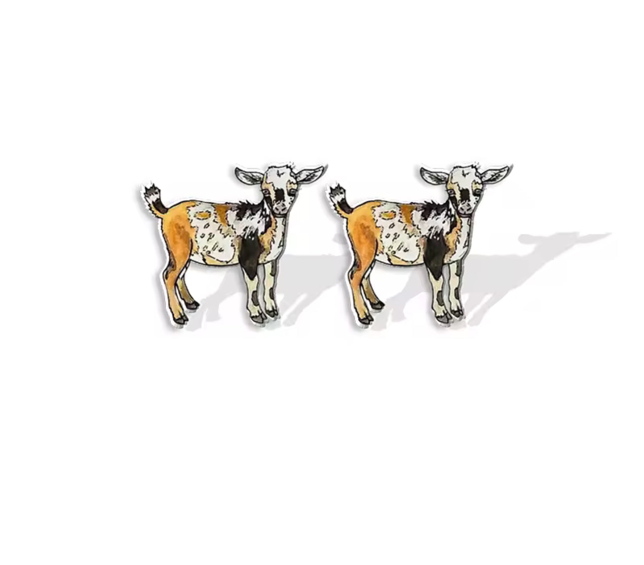 Goats Galore: Adorable Goat Stud Earrings! ๐