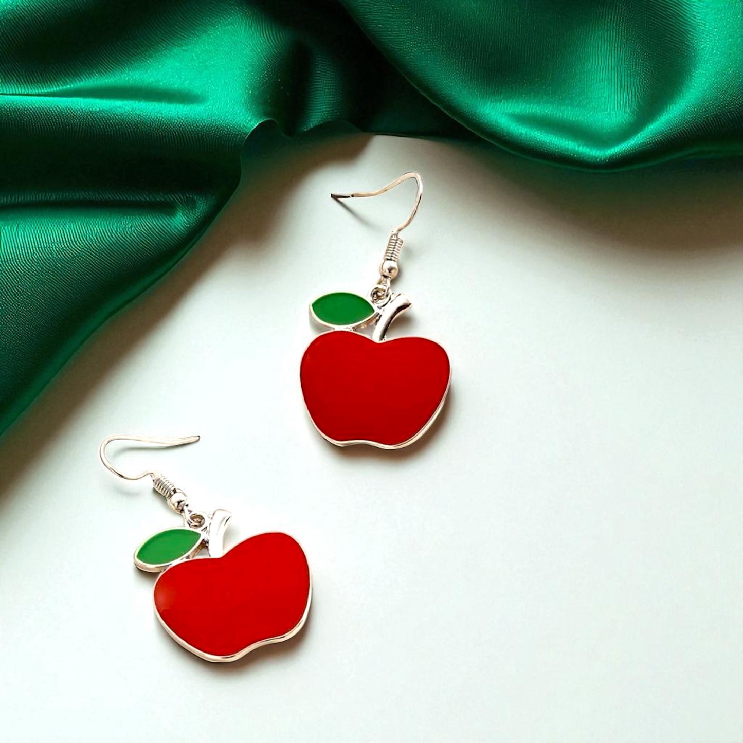 Bite into Style with Chic Red Apple Dangle Earrings! 🍎