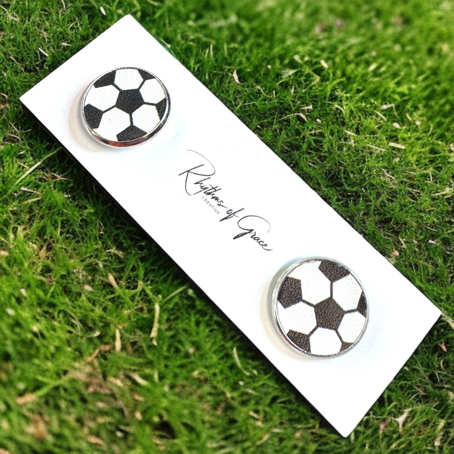 Kick Off Your Style Game with Soccer Ball Stud Earrings! ⚽️