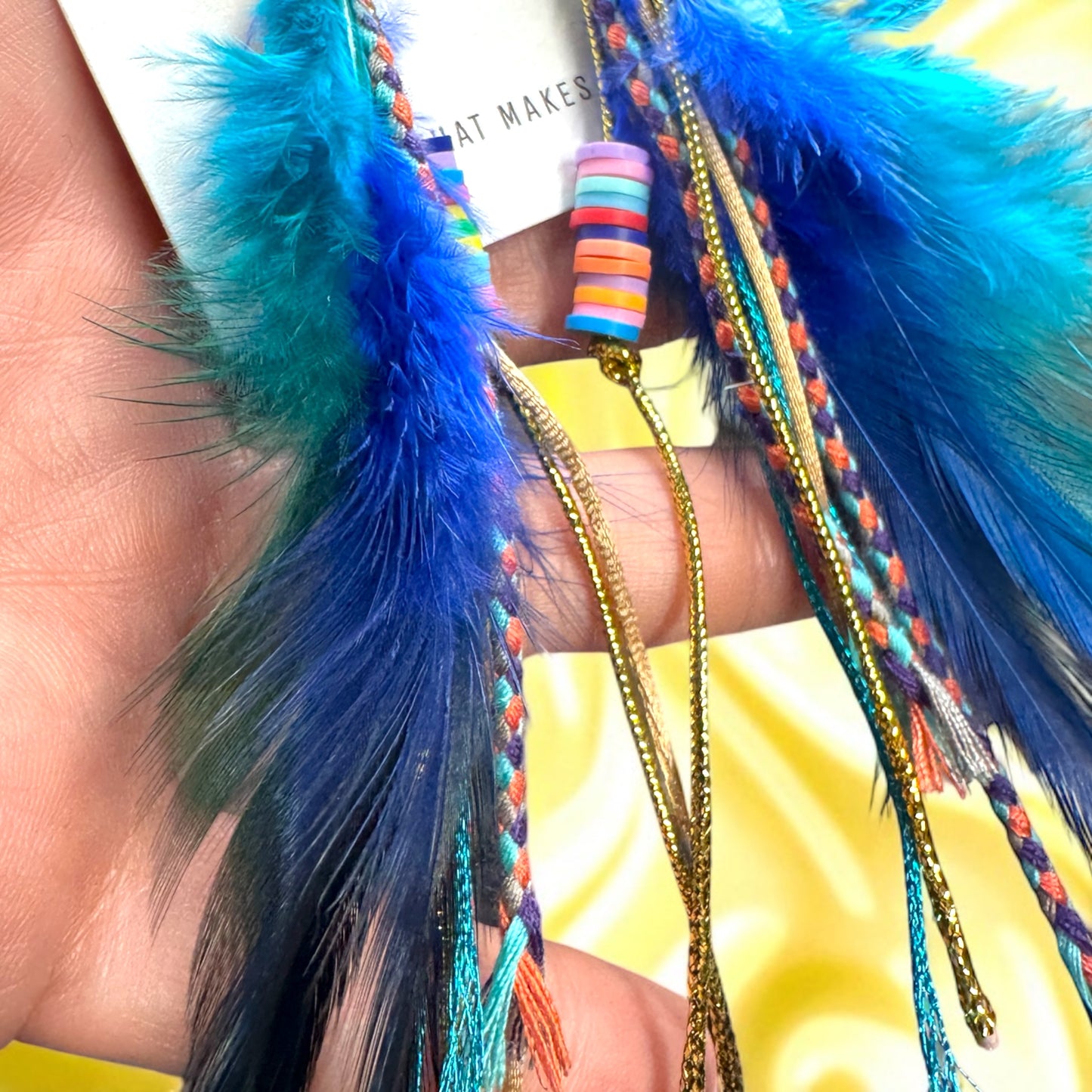 Colorful Boho Chic Feather & Beaded Tassel Dangle Earrings – Two Gorgeous Color Combos!