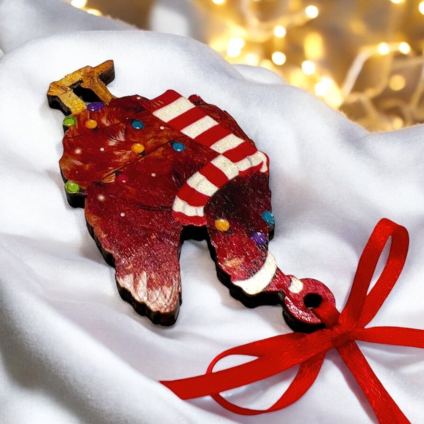 Cluckin' Cute 2024 Red Rooster Christmas Ornament - Personalize Your Holiday Cheer! - Rhythms of Grace Creative