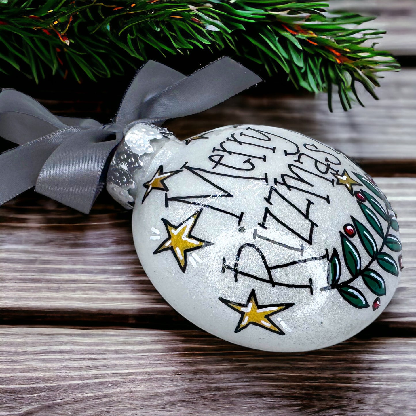 Merry Rizzmas! Custom 2024 Hand-Painted Christmas Ornament