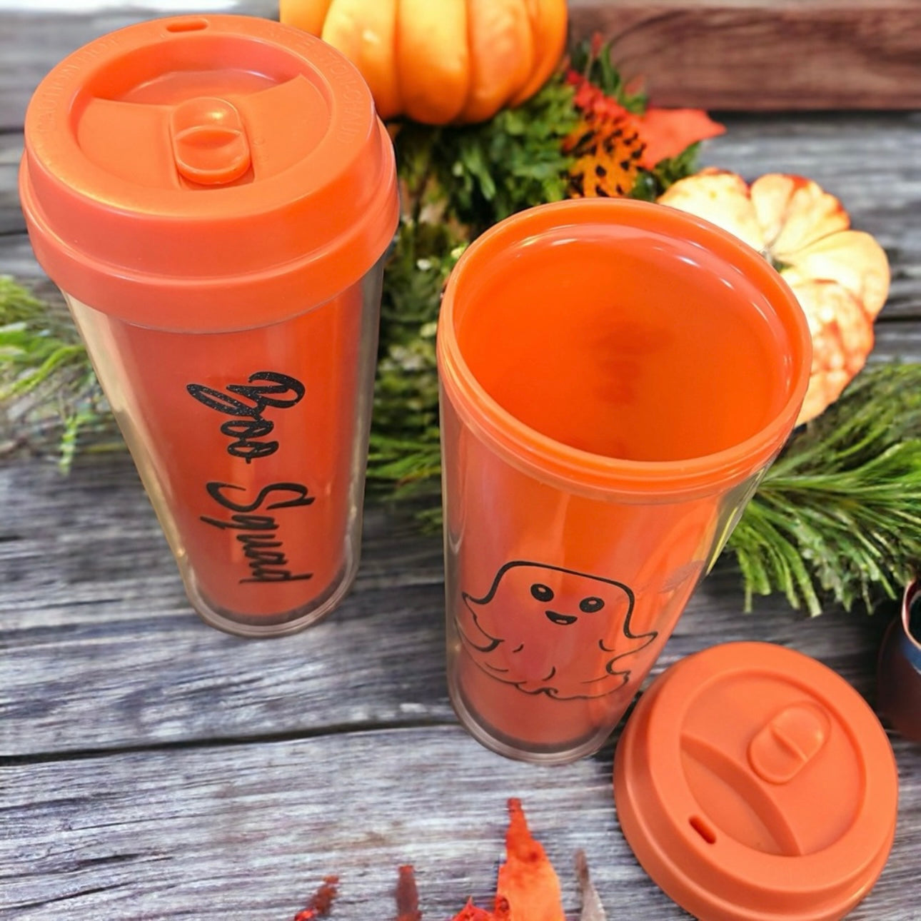 Boo Squad Brand New Color Changing Halloween Tumbler! 15 fl oz. Candycorn Colors