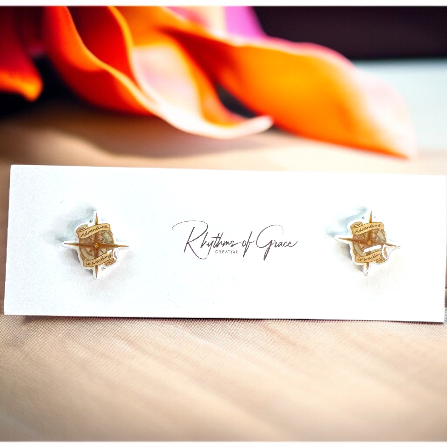 Compass Your Style: Adventure Awaits Stud Earrings!