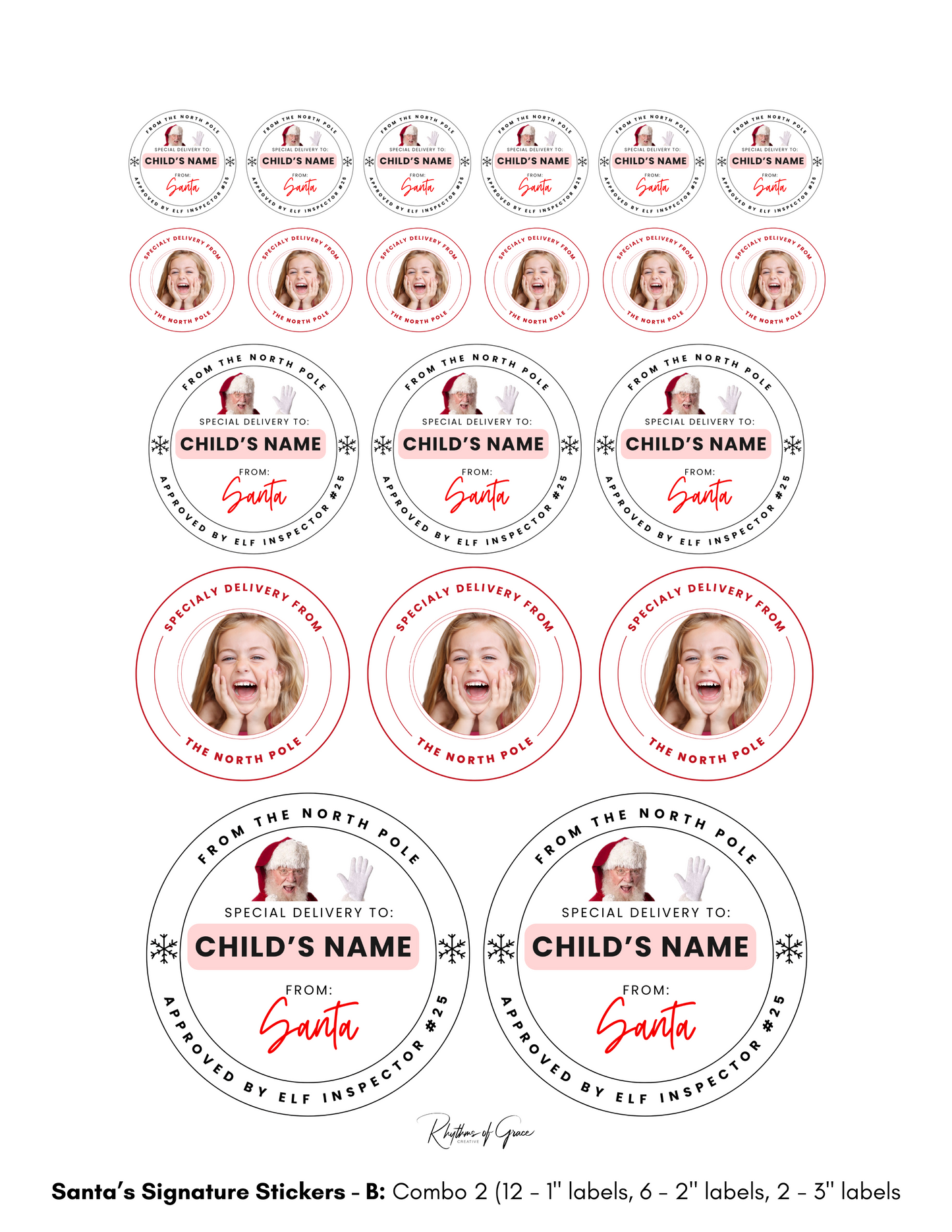 Personalized Santa Gift Tags – Custom North Pole Express Labels, Waterproof Christmas Stickers, Santa’s Workshop & Holiday Name Tags