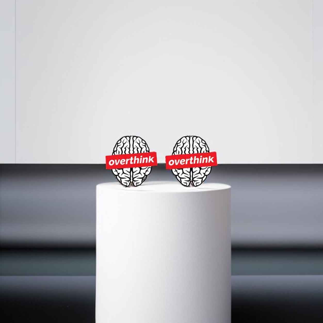 Overthinker Stud Earrings: A Thoughtful Touch for Your Style! 🧠
