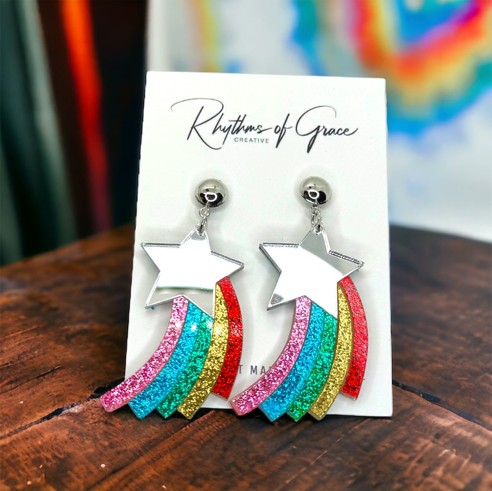 Rainbow Earrings - Rainbows, PRIDE Accessories, Rainbow Earrings, Pride Parade, LGBTQ, PRIDE Parade