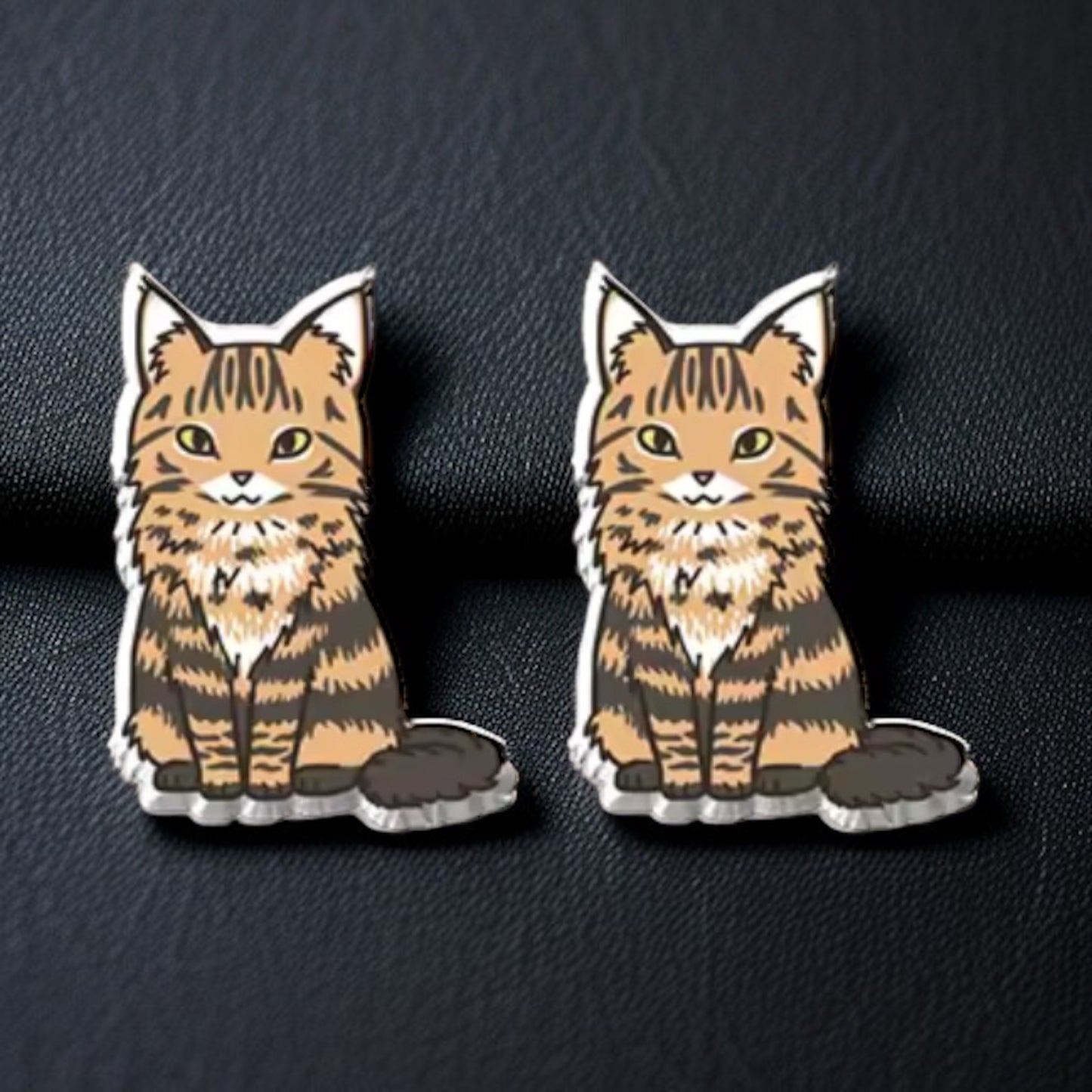 Purr-fectly Adorable Cat Stud Earrings 🐾