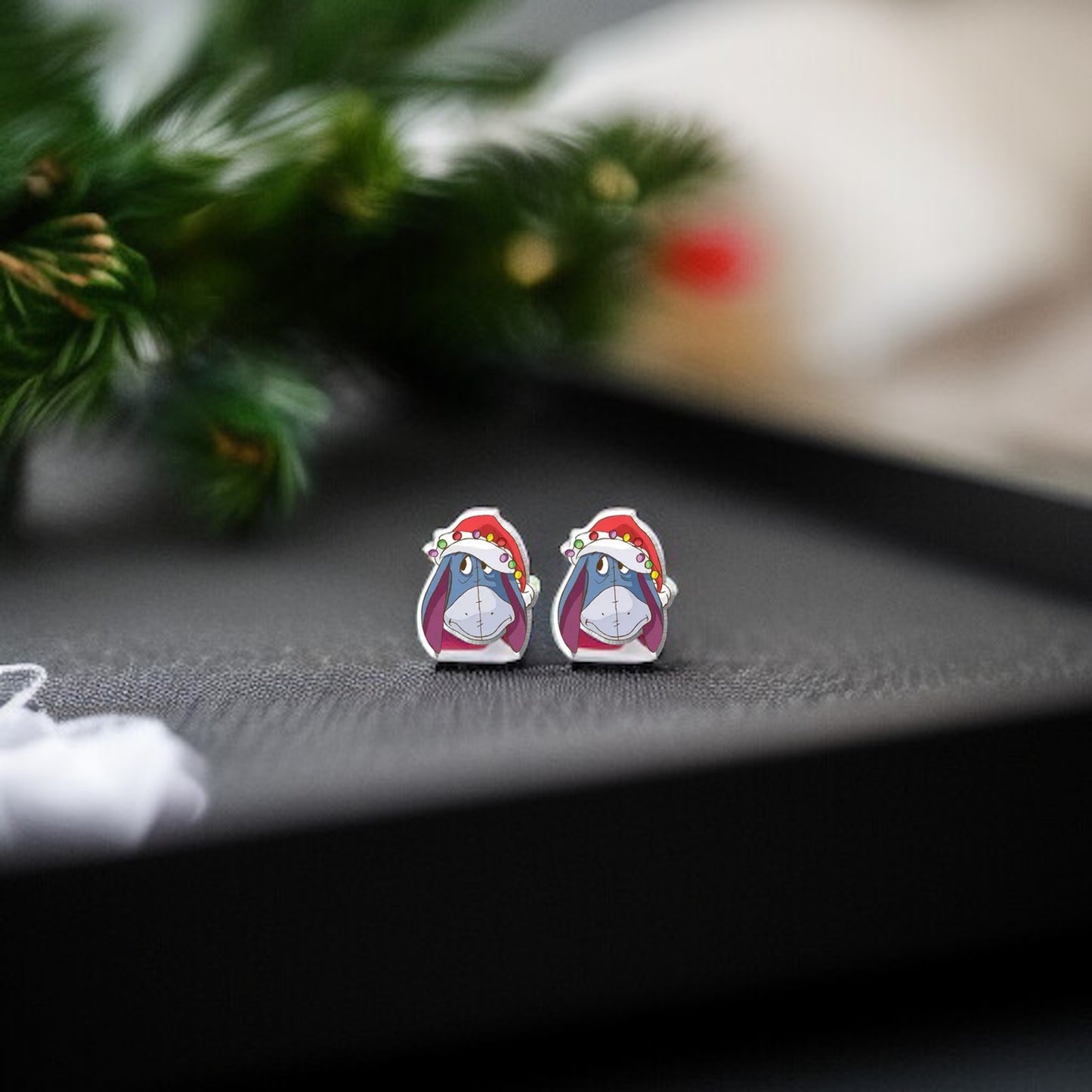Festive Fun: Christmas Cartoon Ears Stud Earrings - Perfect for Holiday Cheer!
