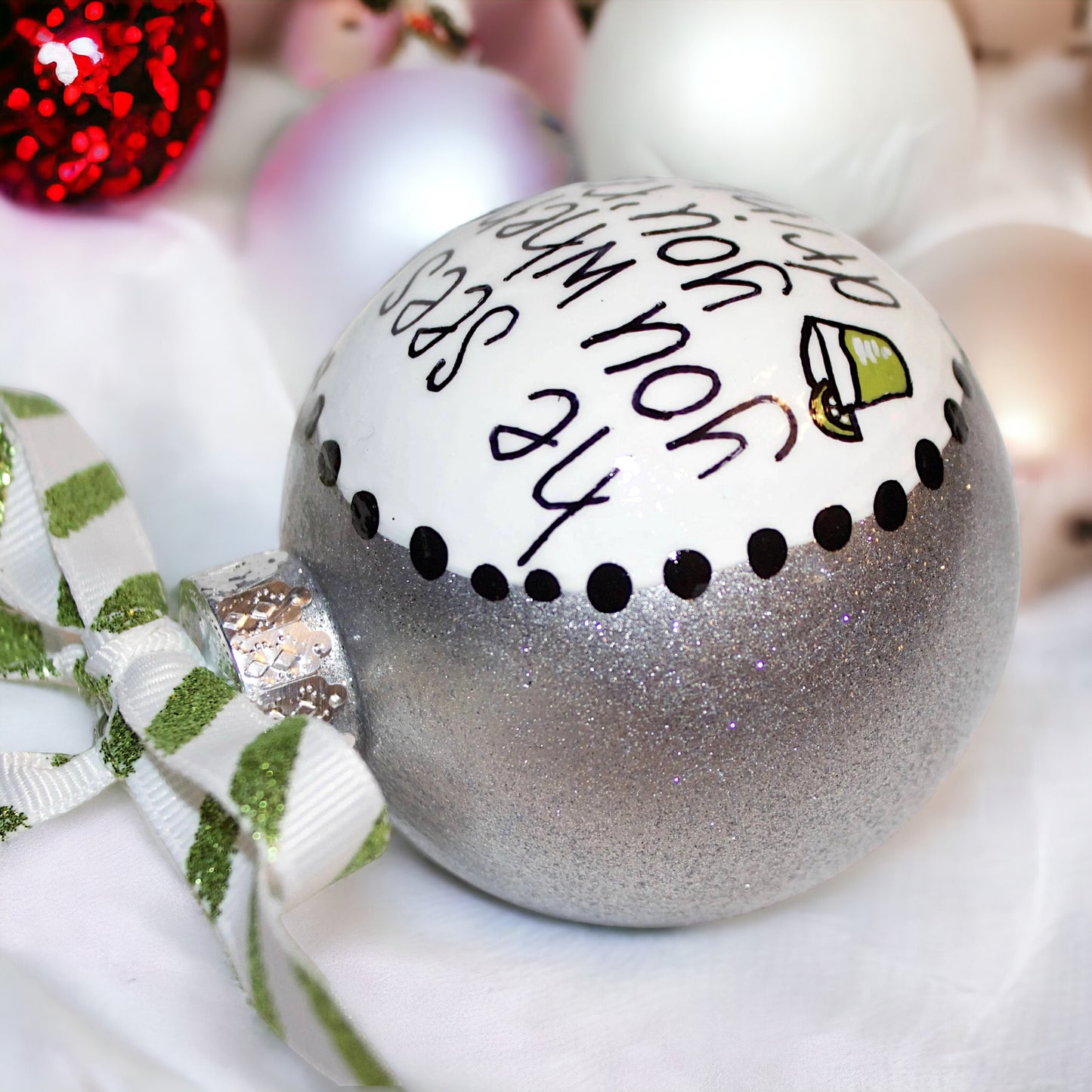 Christmas Ornament: "He Sees You When You're Drinking"