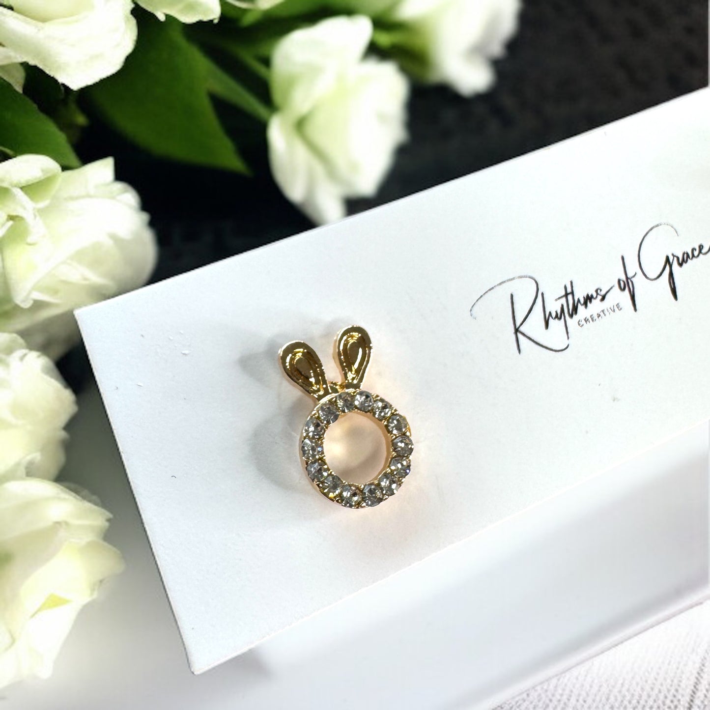 Hop into Easter Sparkle: Rhinestone Stud Earrings