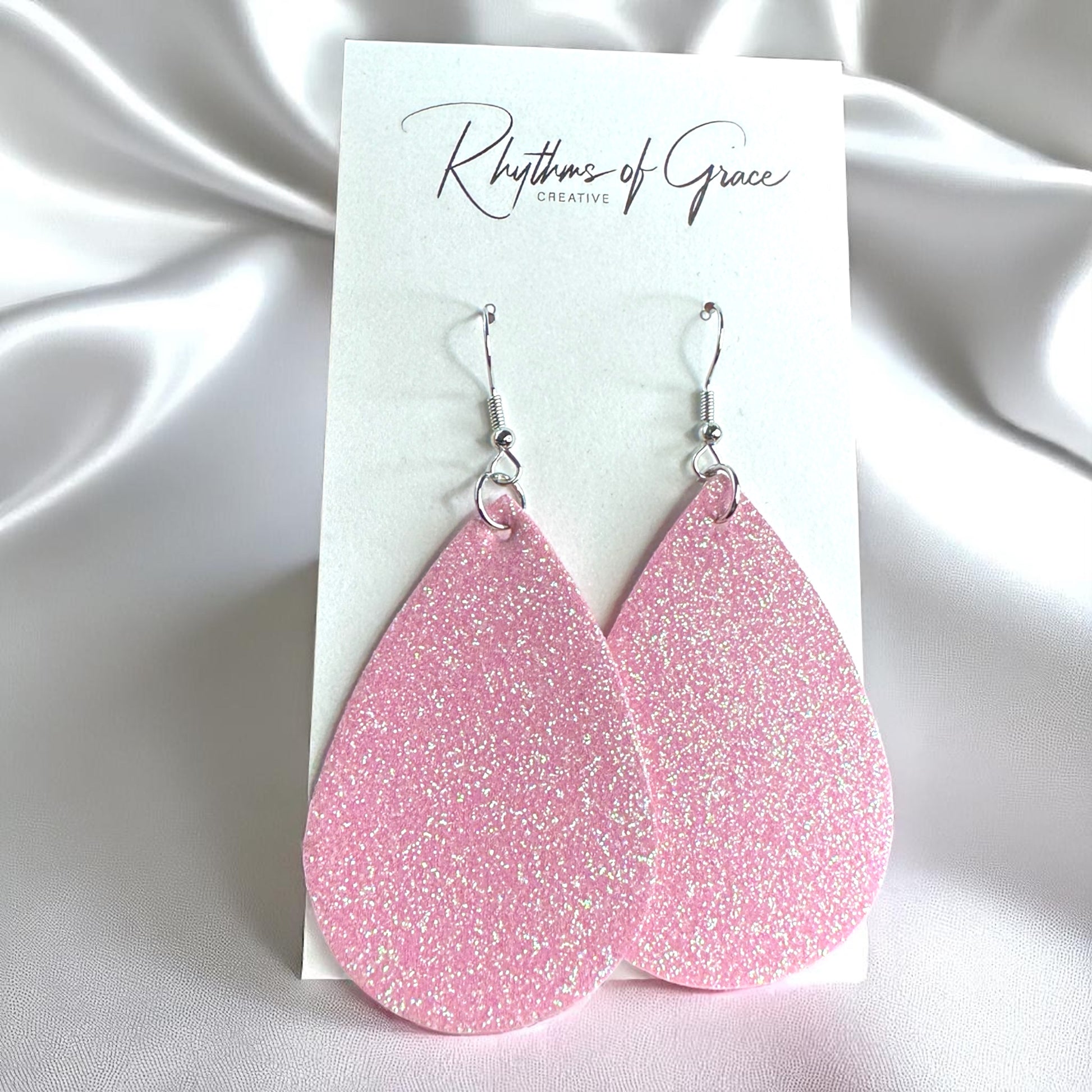 Sparkle & Shine: Glitter Teardrop Dangle Earrings ✨ - Rhythms of Grace Creative