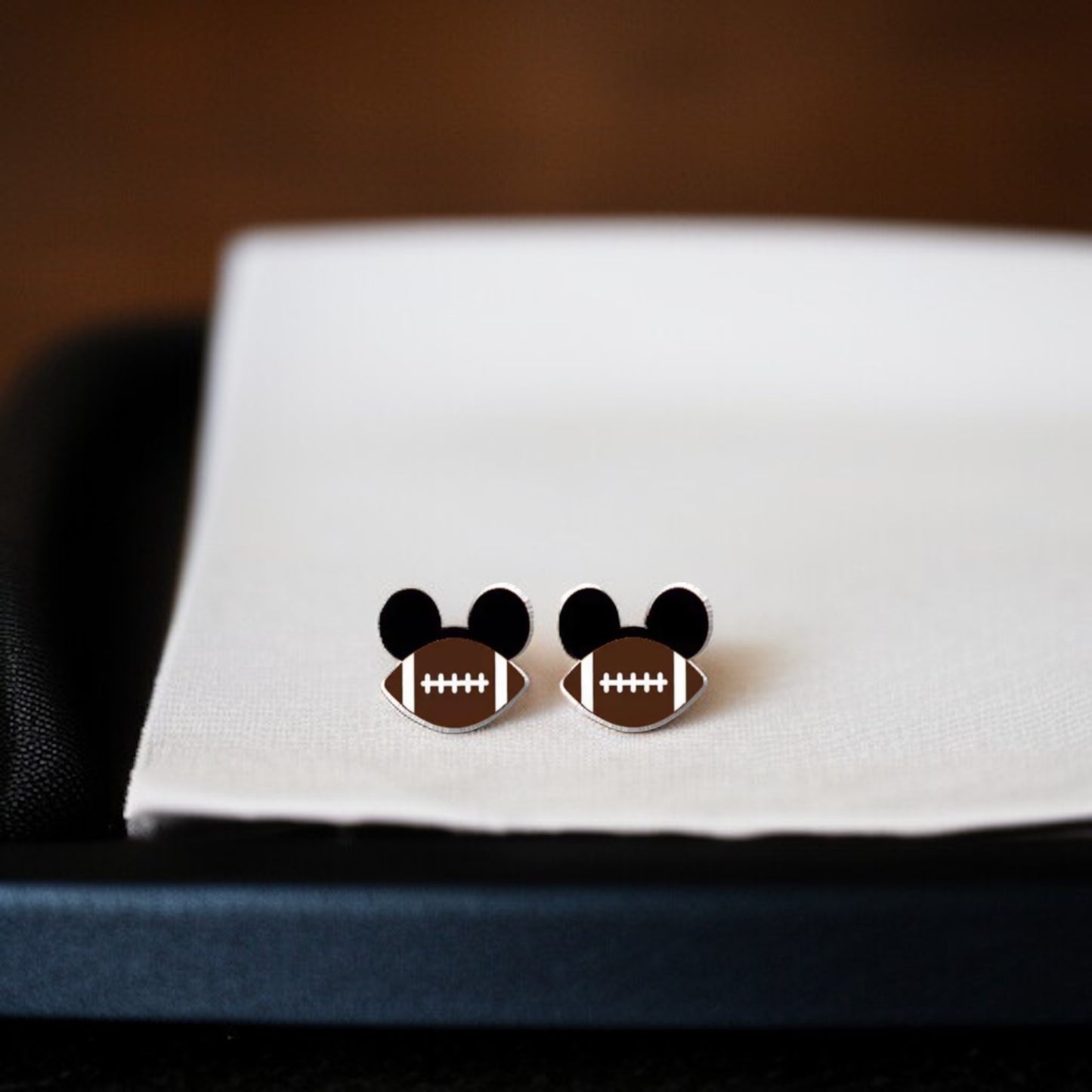 Mouse Ears Sports Stud Earrings: Jewelry for Athletes and Theme Park Lovers!