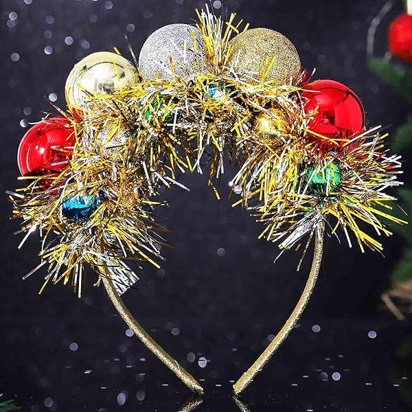 Ho Ho Ho-liday Glam: Red & Green Christmas Ornament Headband!
