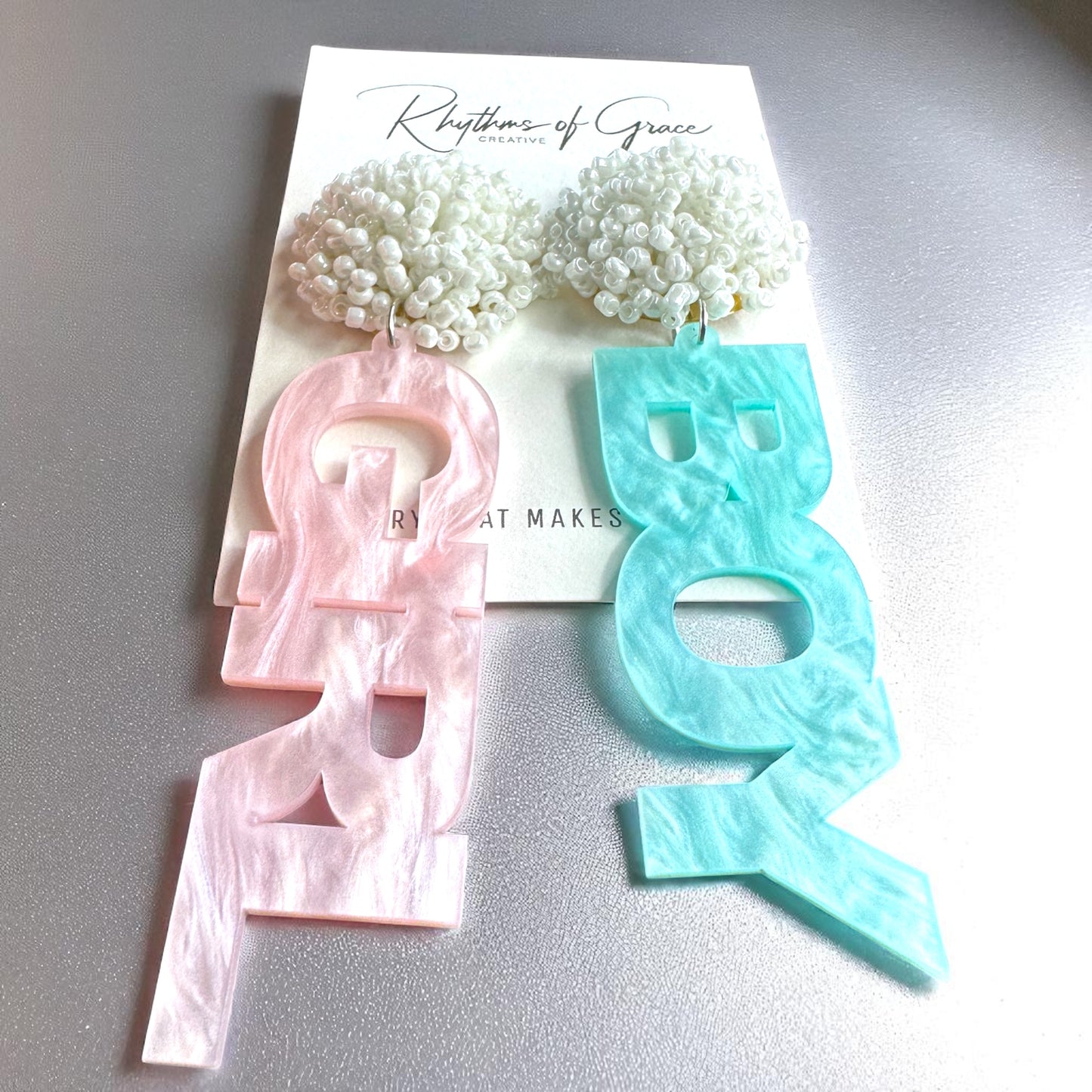Gender Reveal Dangle Earrings: Share the Surprise in Style