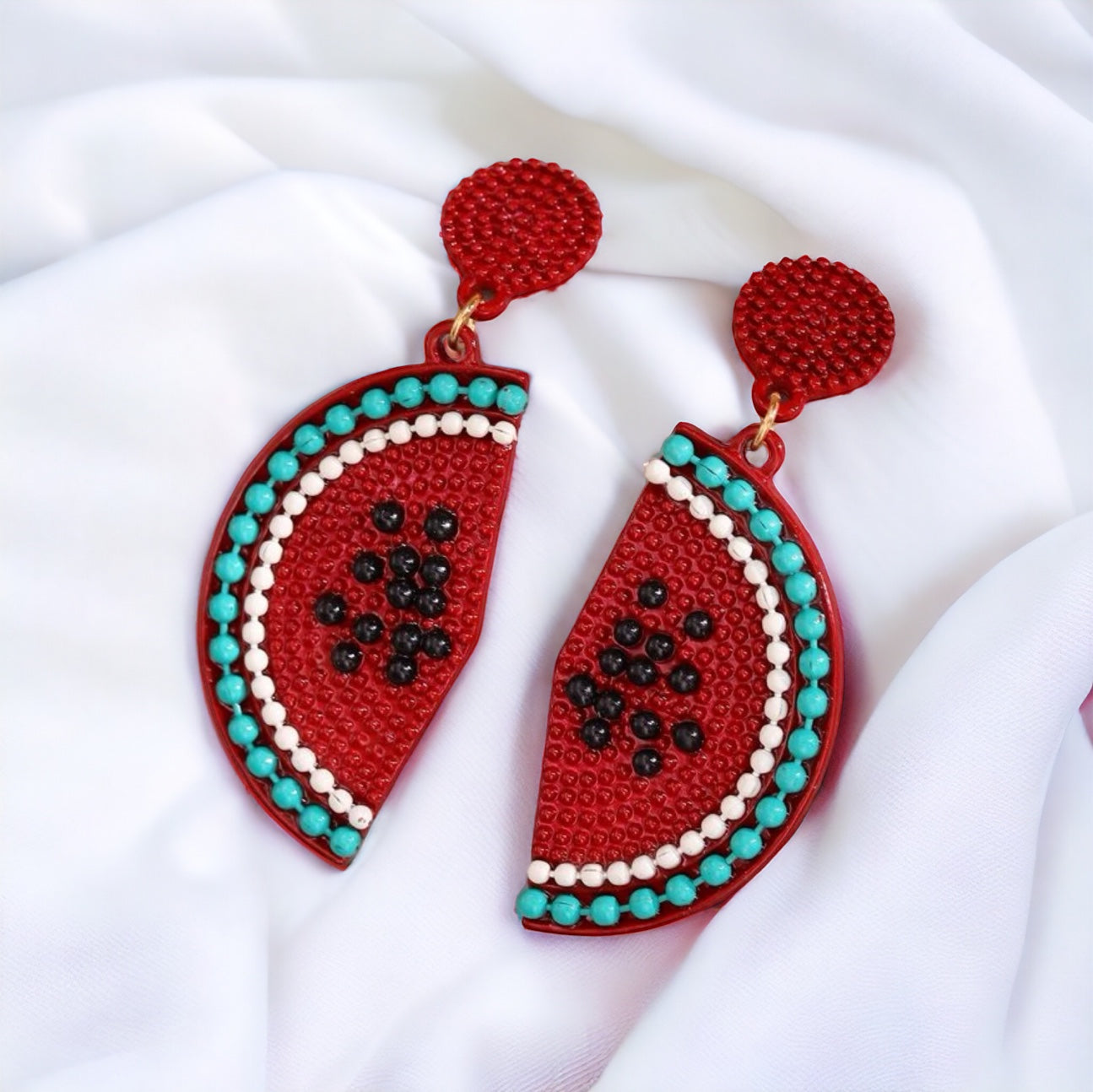 Juicy Watermelon Earrings - Slice into Summer Style! 🍉