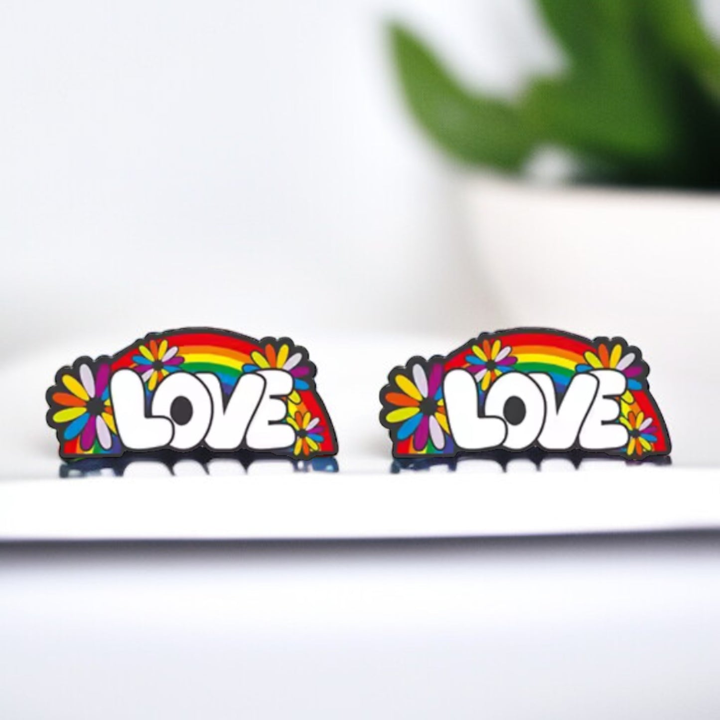 Radiate Love with Rainbow Stud Earrings!