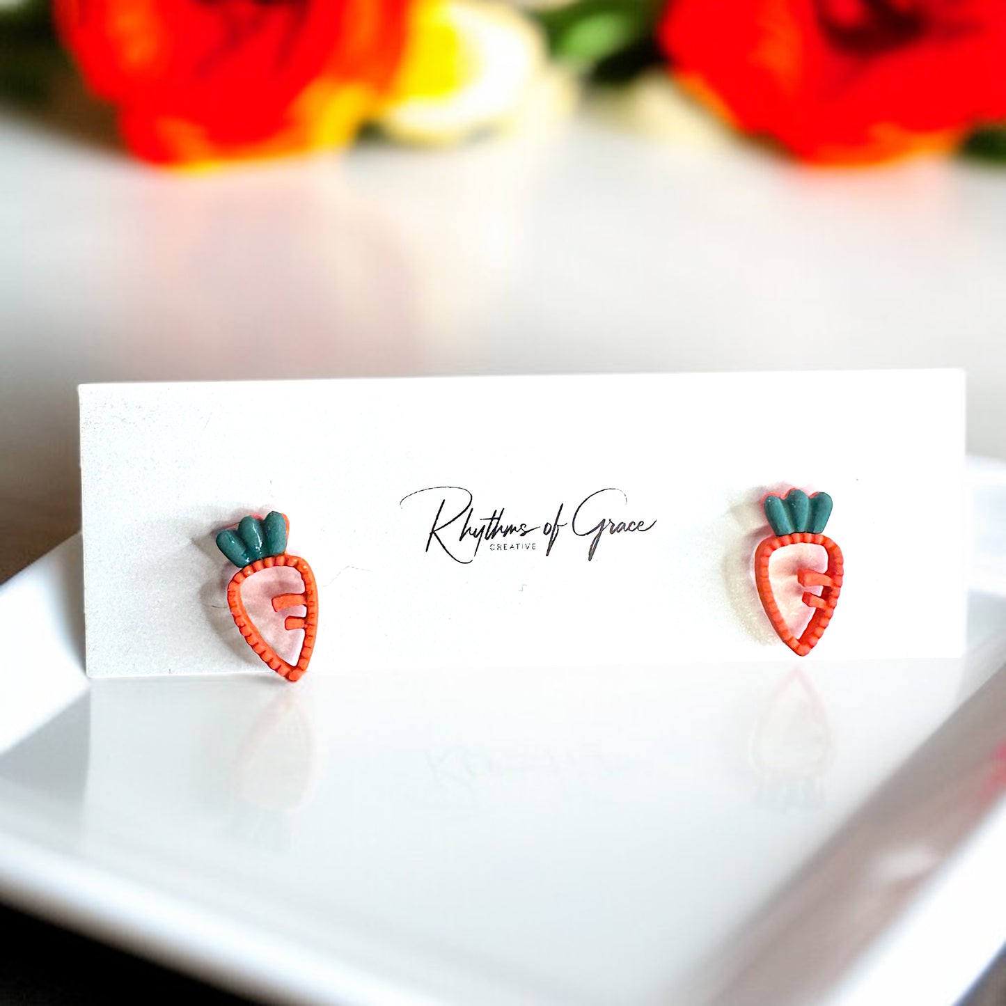 Jump into Spring: Adorable Carrot Easter Studs for Your Festive Flair! - Rhythms of Grace Creative
