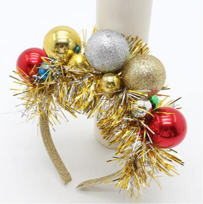 Ho Ho Ho-liday Glam: Red & Green Christmas Ornament Headband!