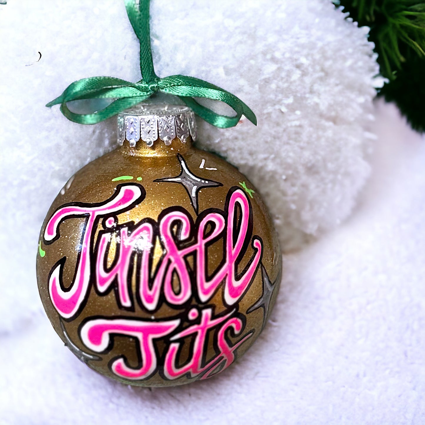Tinsel Tits: A Cheeky Christmas Ornament that Sparkles!