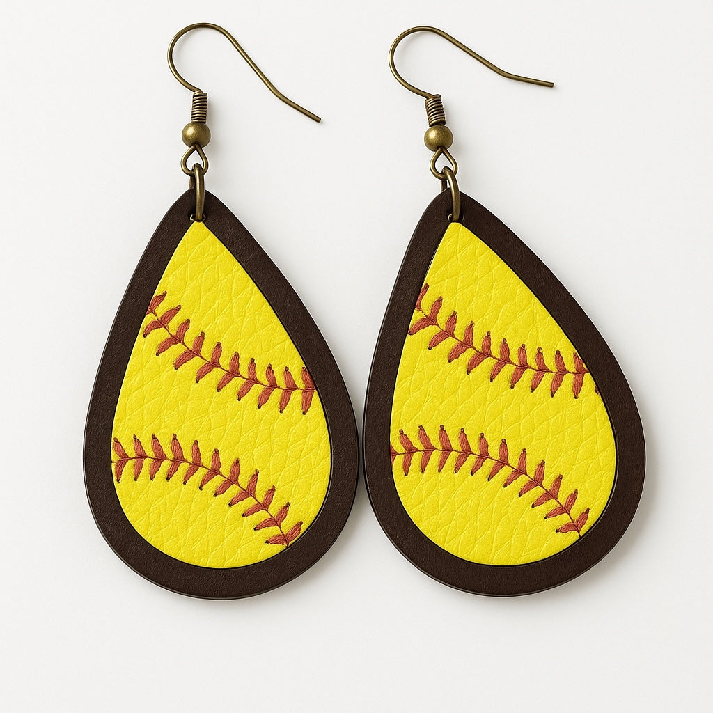 Swing into Style: Softball Dangle Earrings for the Ultimate Fan!