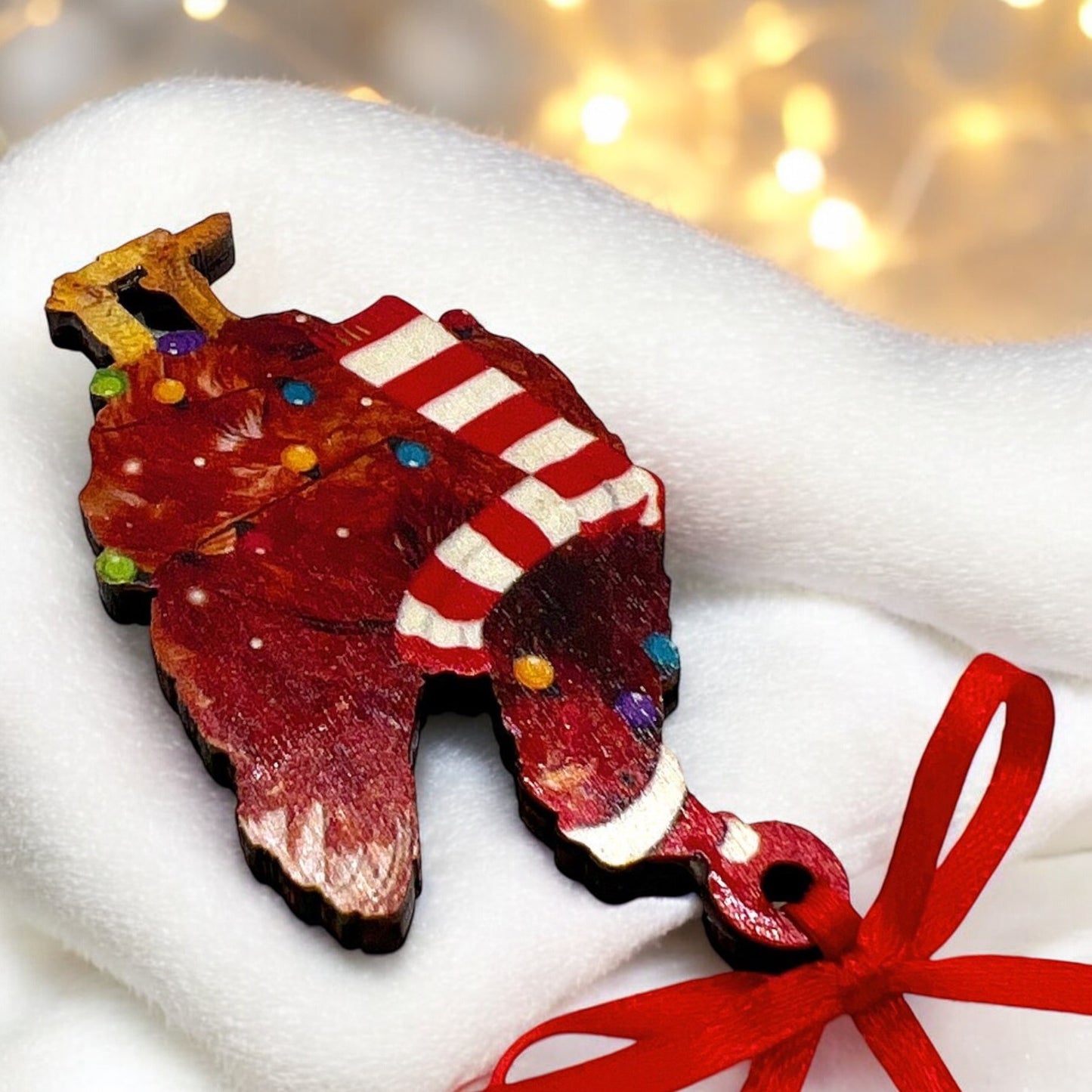 Cluckin' Cute 2024 Red Rooster Christmas Ornament - Personalize Your Holiday Cheer! - Rhythms of Grace Creative