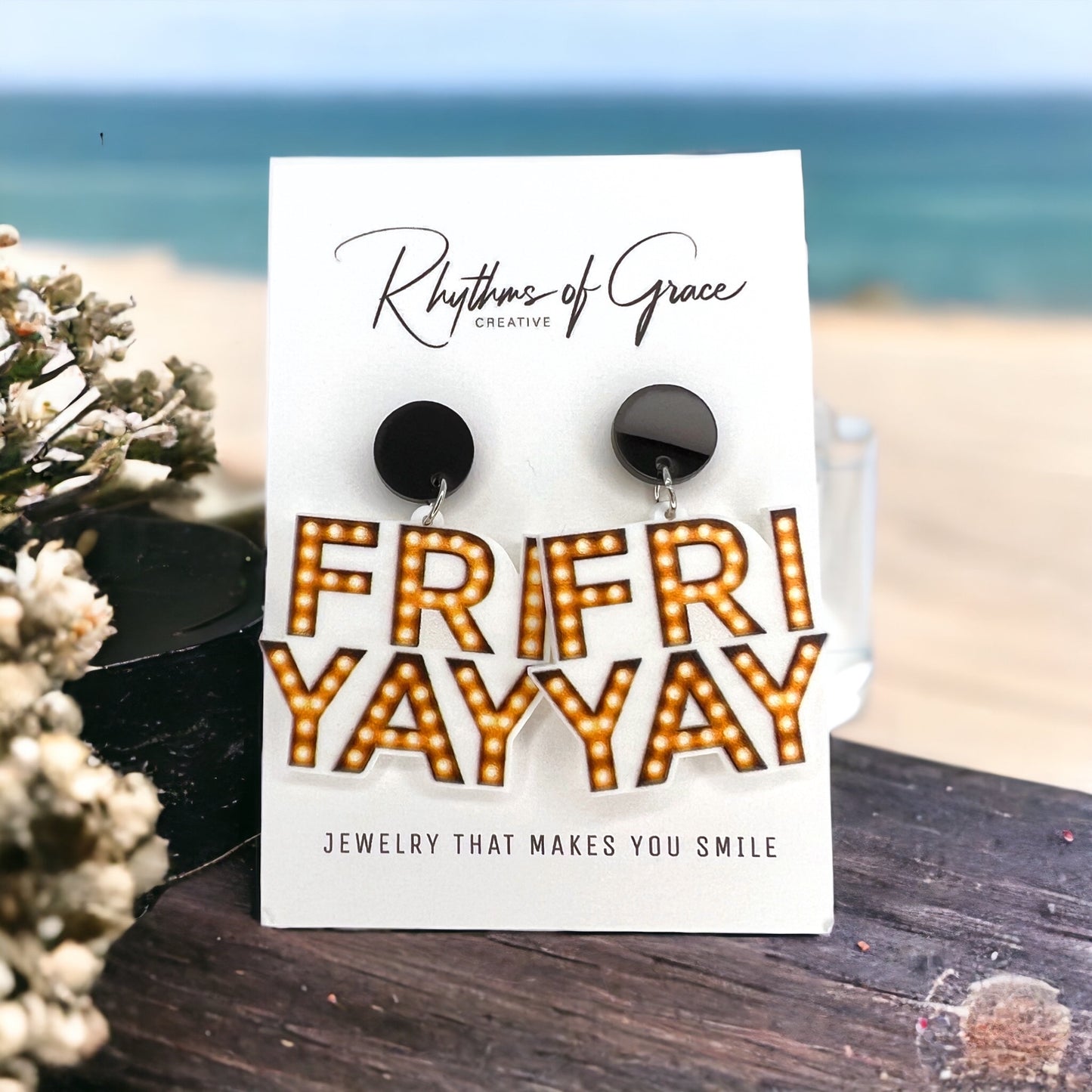 FRIYAY Earrings: Your Weekend Statement Piece! ✨ - Rhythms of Grace Creative