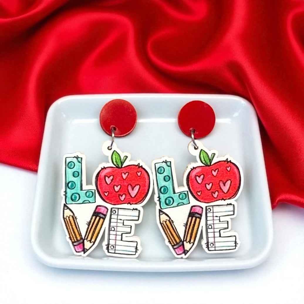 Chic & Cheerful: ‘I Love Teaching’ Earrings!